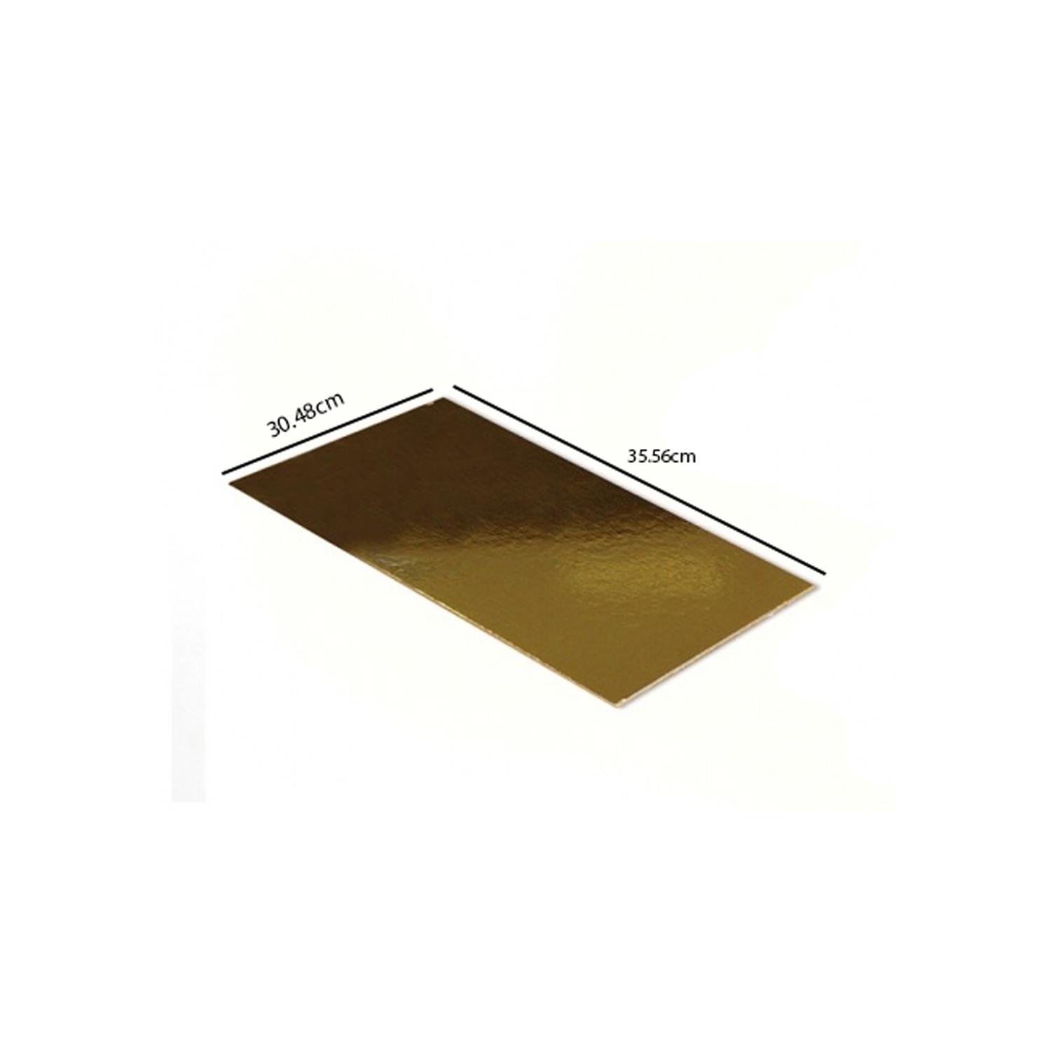 12'' X 14'' RECTANGLE SMOOTH GOLD CAKE BOARD