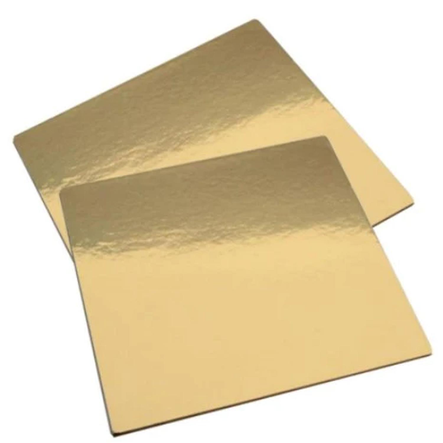 14'' SQUARE SMOOTH GOLD CAKE BOARD