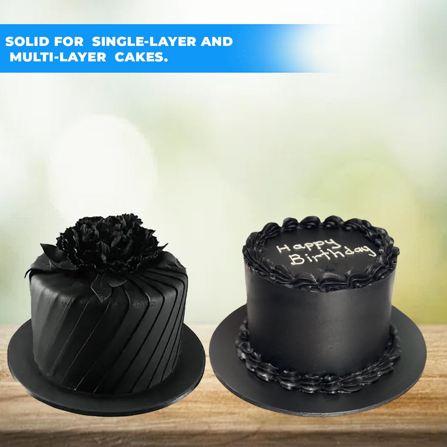 16'' ROUND BLACK CAKE BOARD