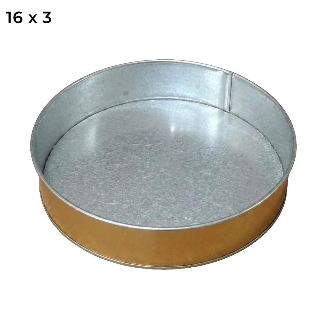 5KG 16'' X 3'' ROUND HANDCRAFTED JUAKALI ALUMINIUM CAKE BAKING PAN TIN