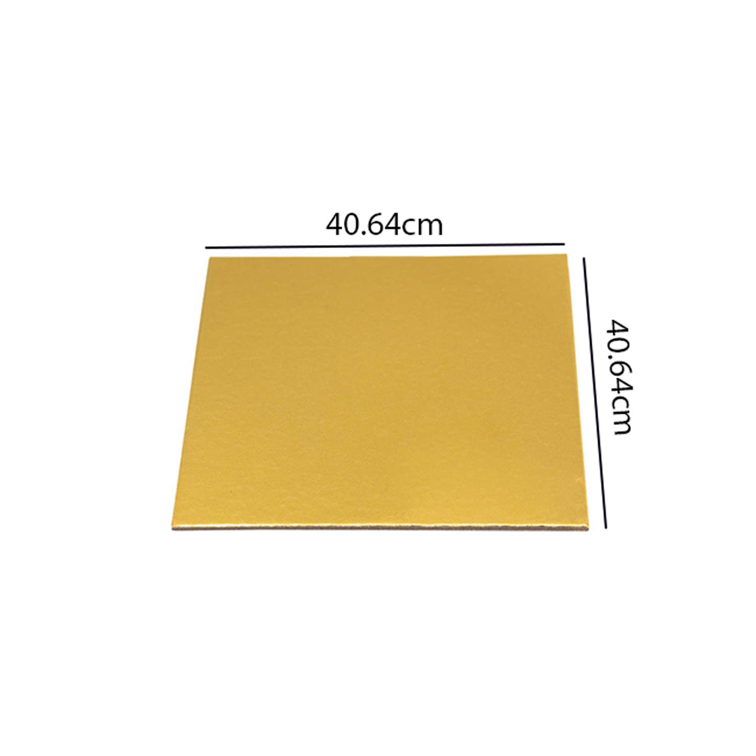16'' SQUARE SMOOTH GOLD CAKE BOARD