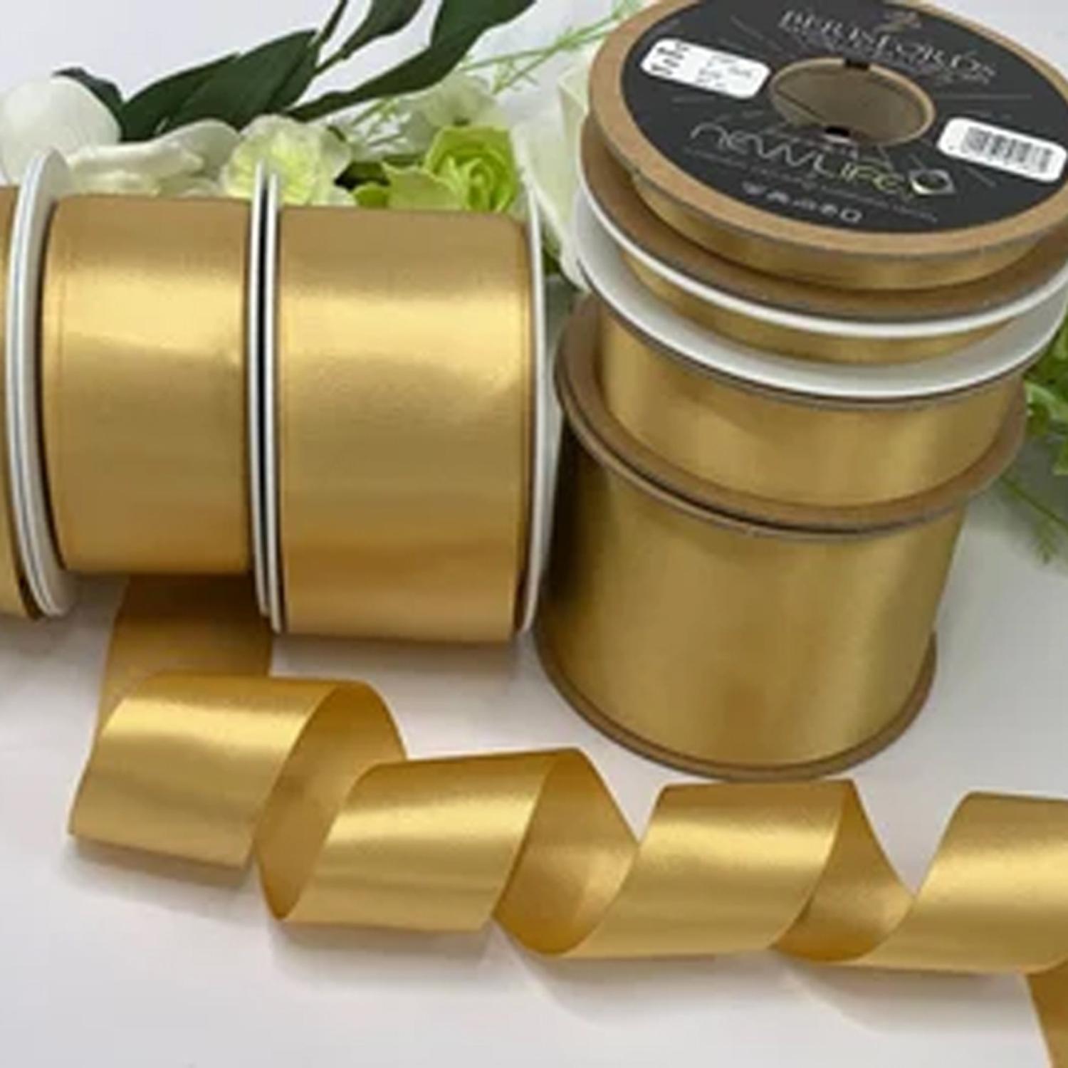 1M PAPER RIBBON METALLIC GOLD