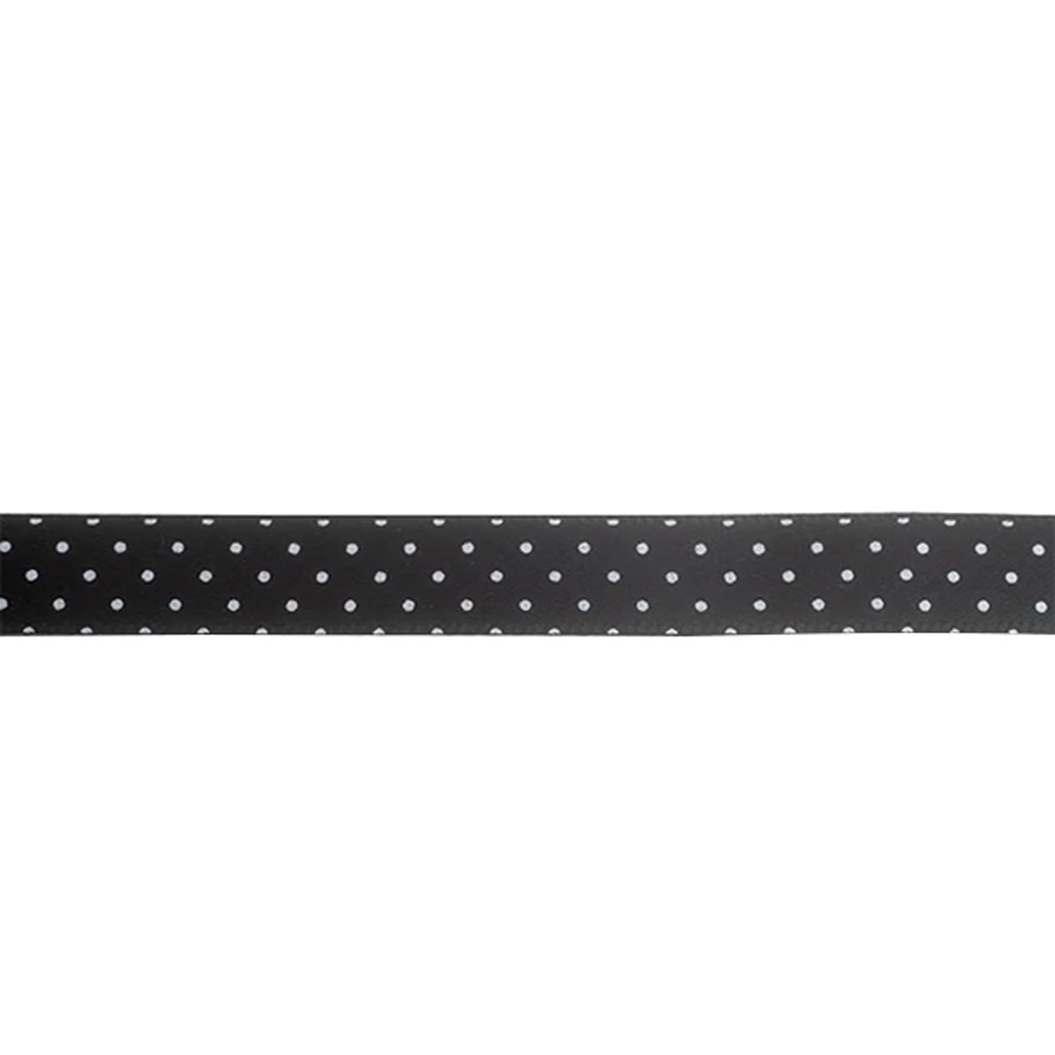 1M POLKA DOT RIBBON BLACK