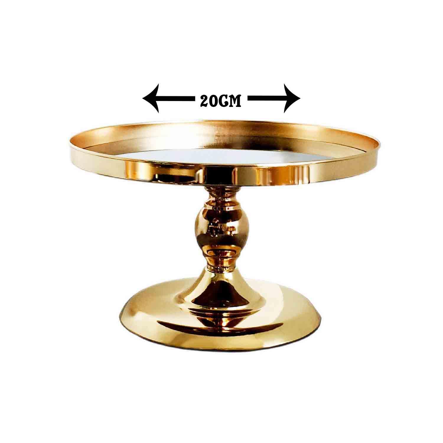 1PC GOLD MIRROR CAKE STAND 25CM