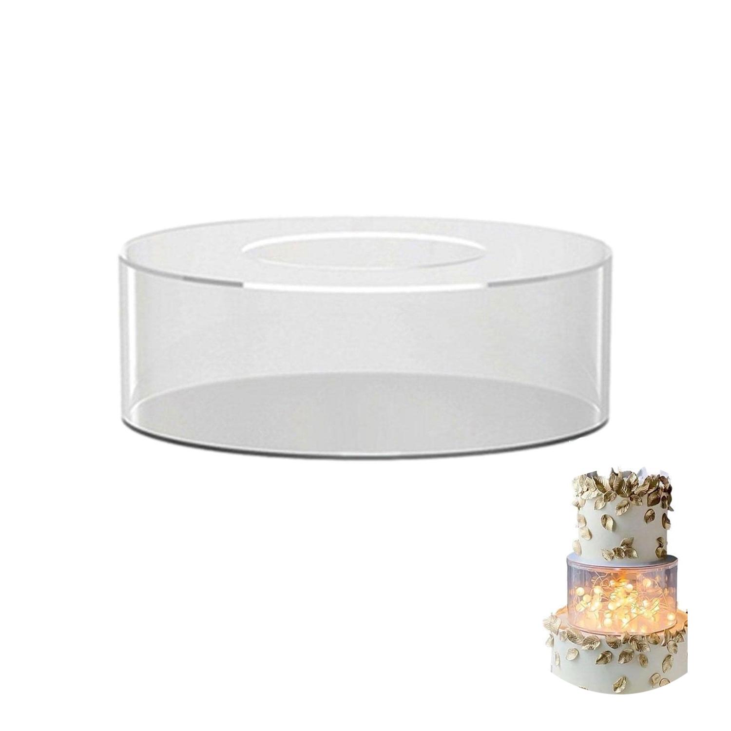 20CM x 5CM ROUND ACRYLIC TIER SEPARATOR