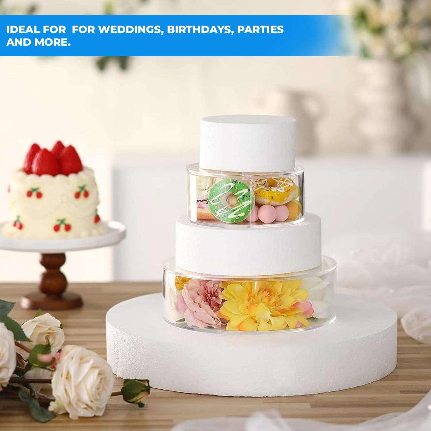 20CM x 5CM ROUND ACRYLIC TIER SEPARATOR