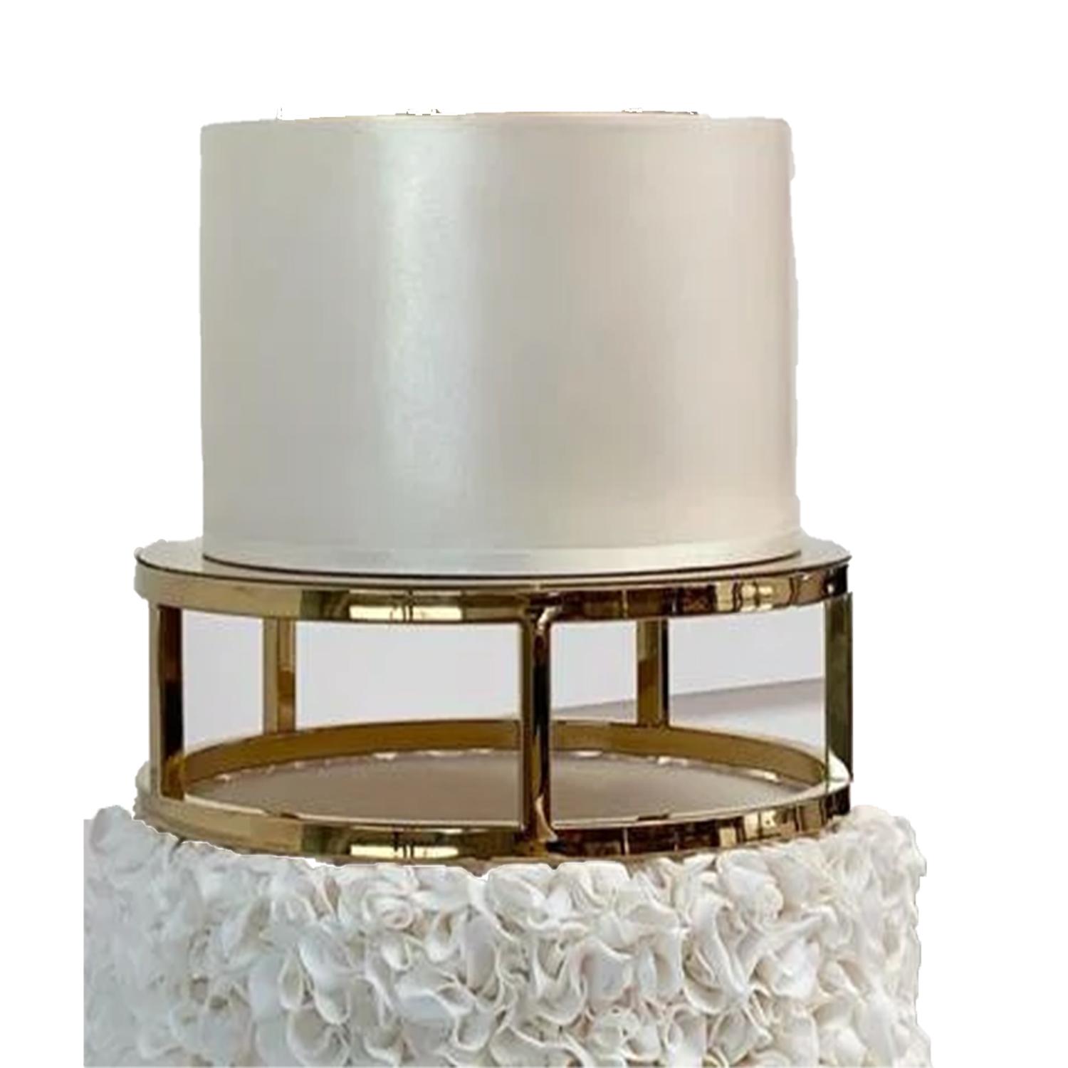 25CM x 10CM GOLD ROUND TIER SEPARATOR
