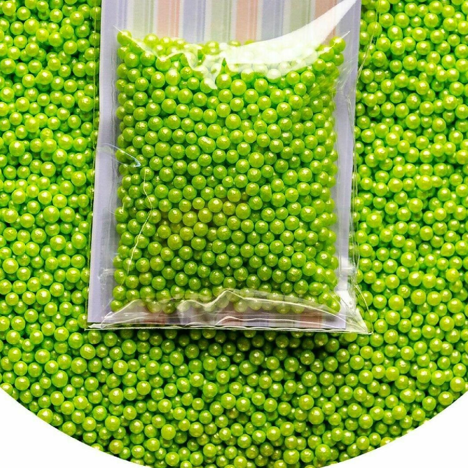 2MM LIGHT GREEN ROUND VERMICELLI 15GM