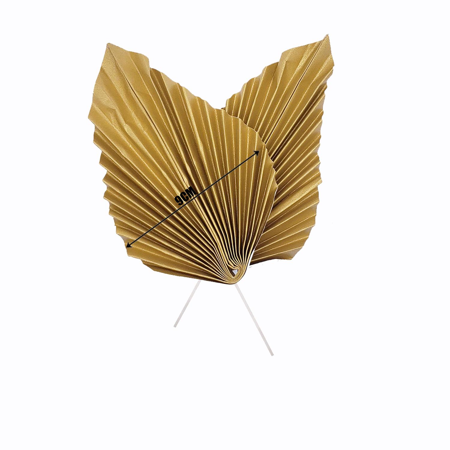 2PCS GOLD PAPER FAN