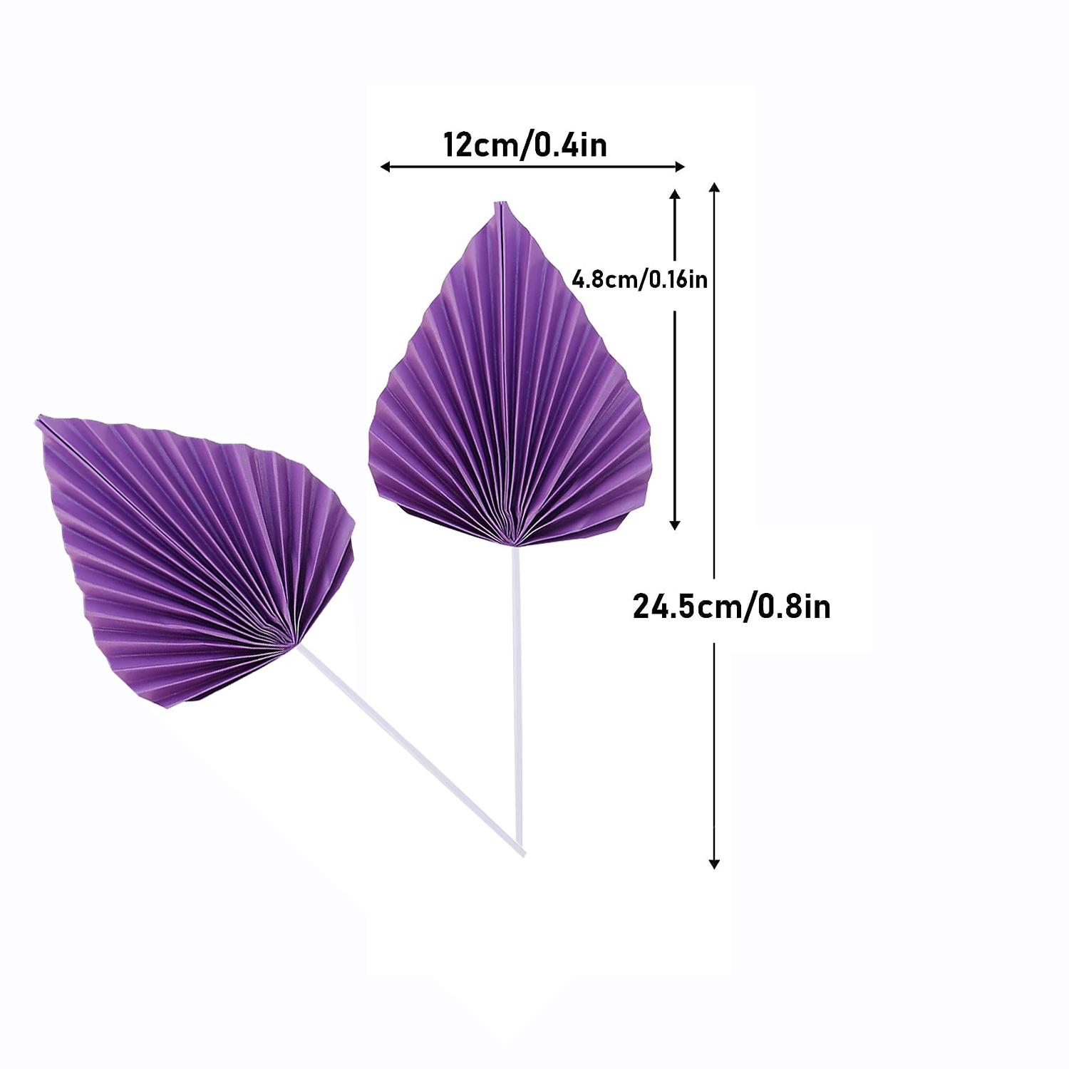 2PCS PURPLE PAPER FAN