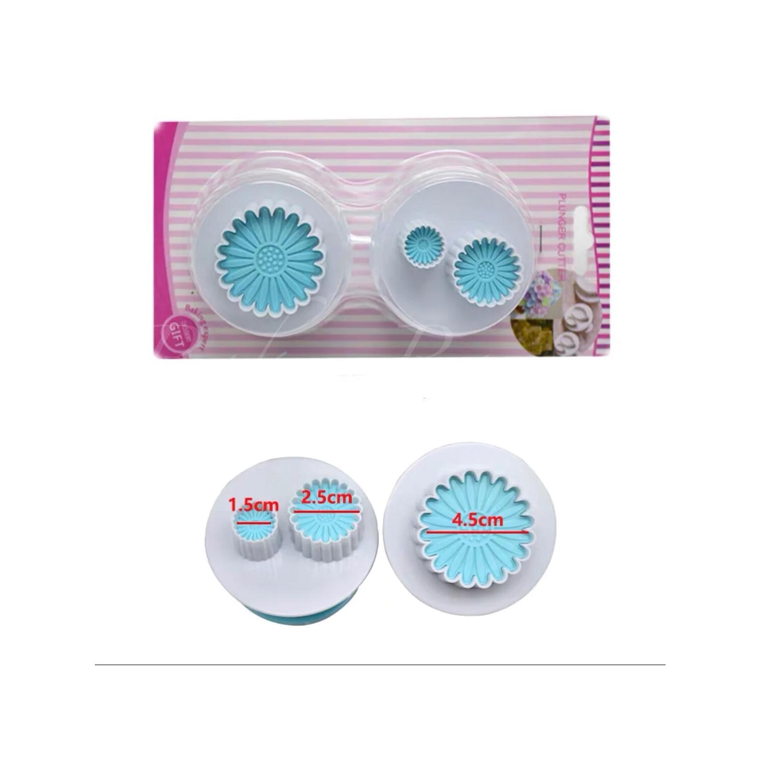 2PCS SUNFLOWER PLASTIC PLUNGER CUTTER