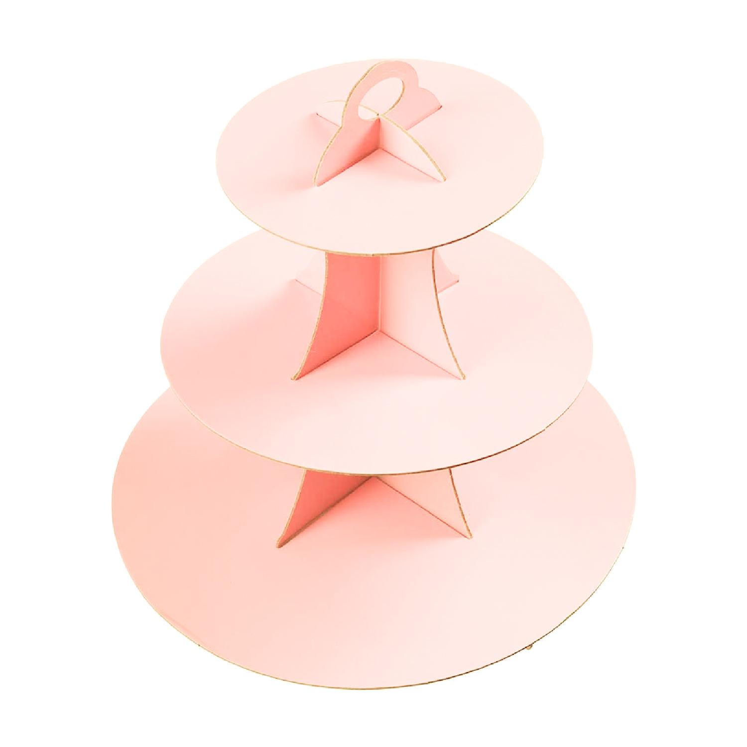 3 TIER CUPCAKE STAND CREAM