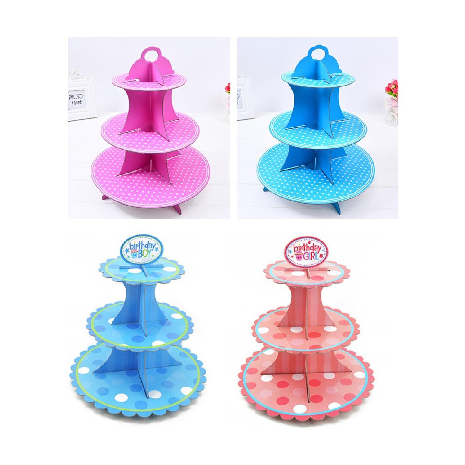 3 TIER POLKA DOT CUPCAKE STAND