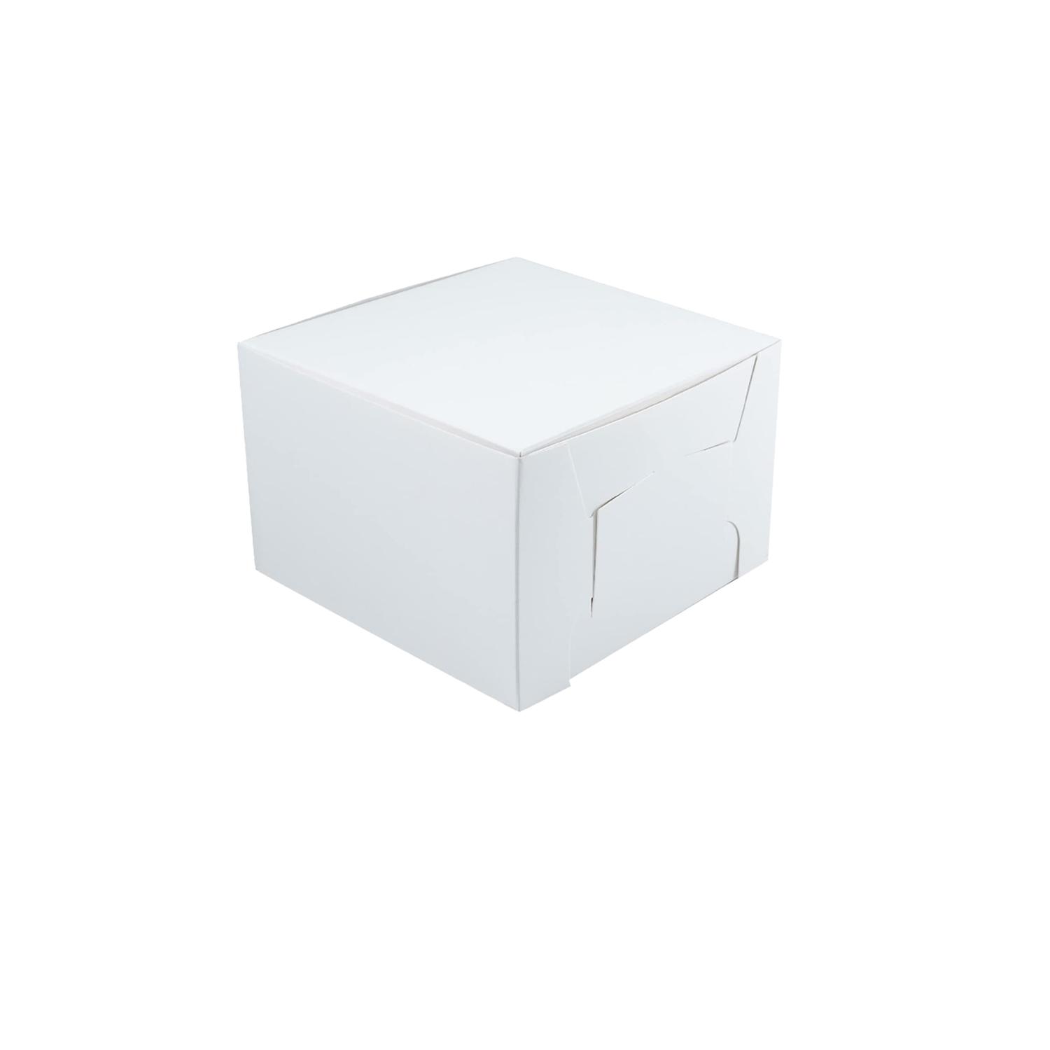 WHITE 5 X 5 X 4-INCH CAKE BOX