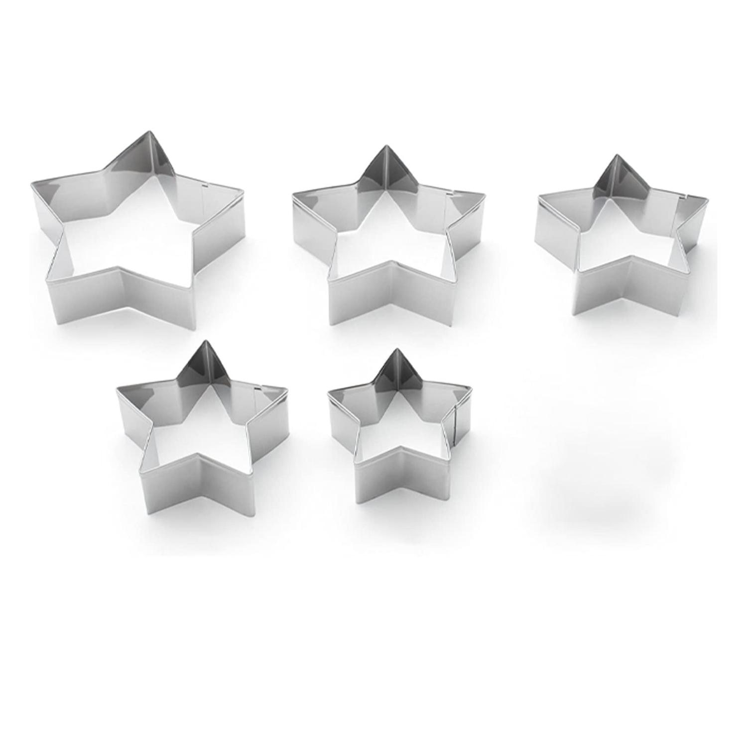 5PC MEDIUM METALLIC STAR CUTTER SET