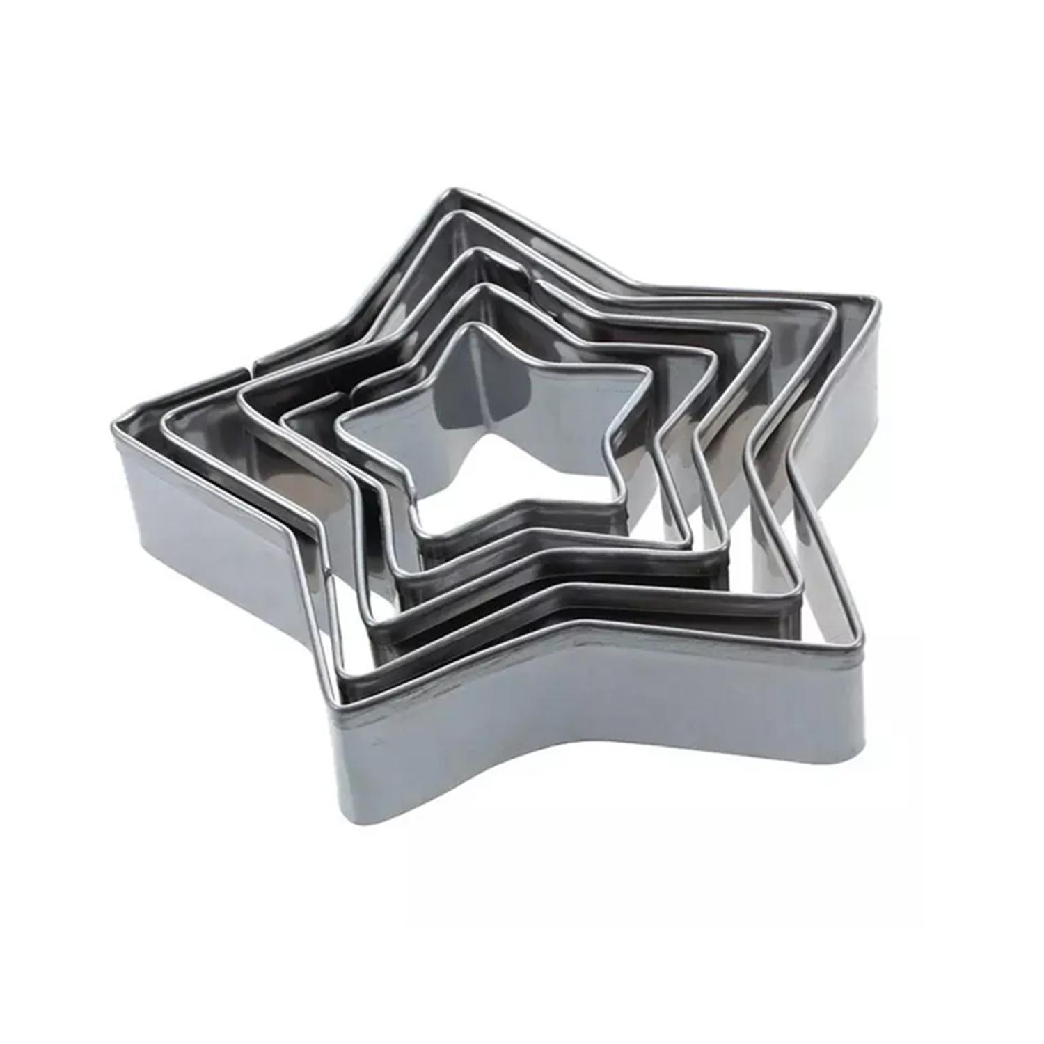 5PCS STAINLESS STEEL STAR METALLIC CUTTER