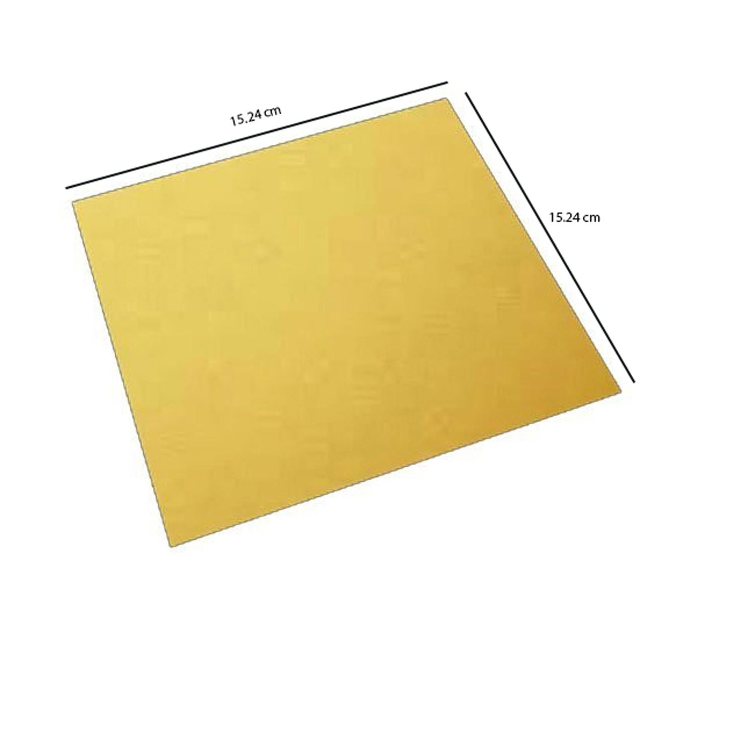 6'' SQUARE SMOOTH GOLD CAKE BOARD