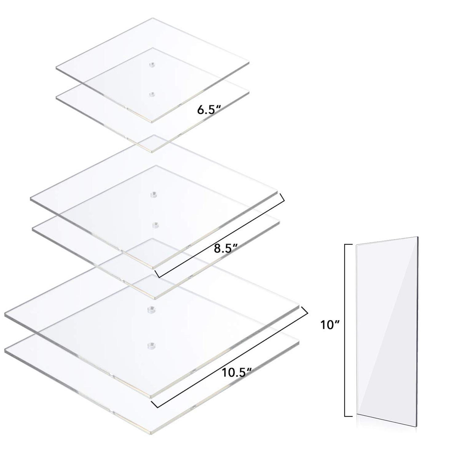 6PC SQUARE ACRYLIC DISC SET WITH SCRAPPER