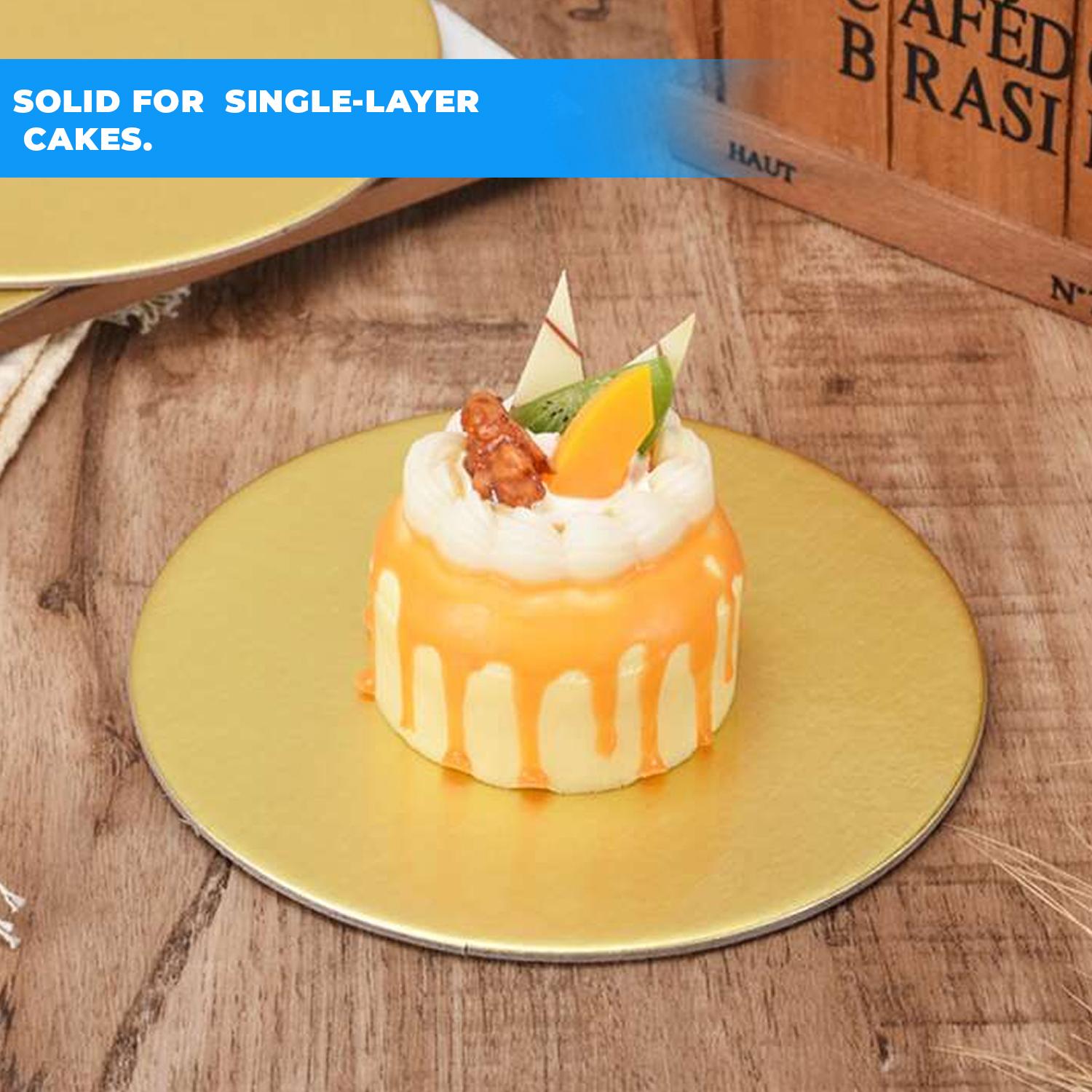 7'' ROUND SMOOTH GOLD CAKE BOARD