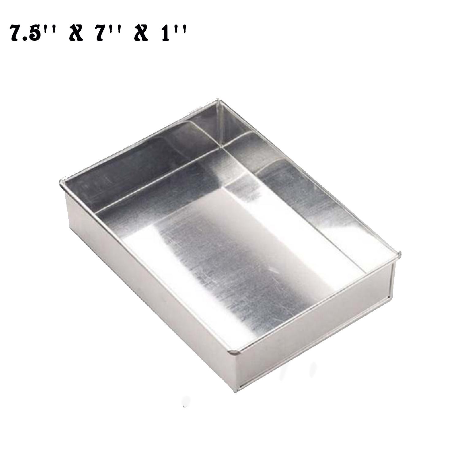 7.5'' X 7'' X 1'' RECTANGULAR TIN