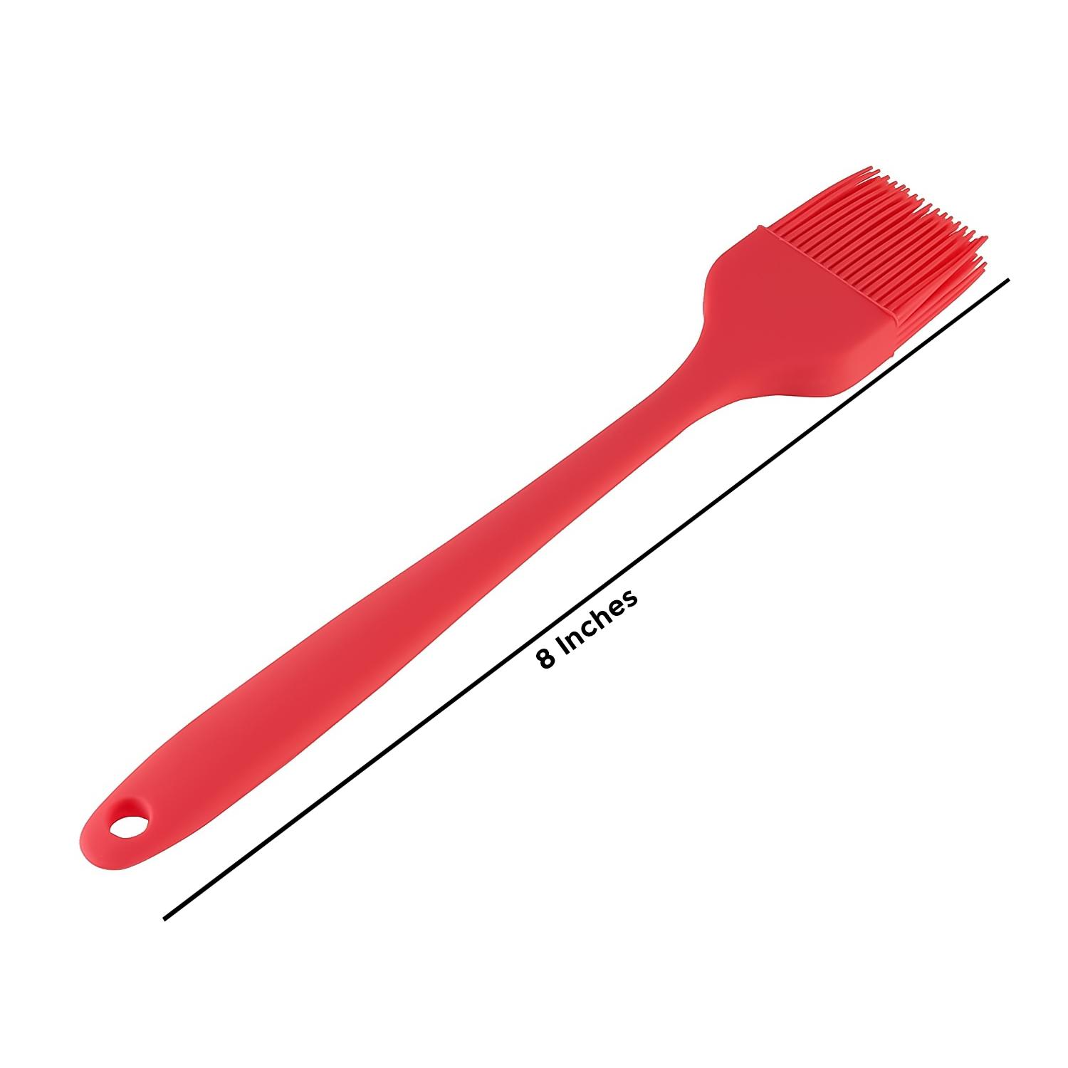 8'' COLOURFUL SILICON BRUSH RED