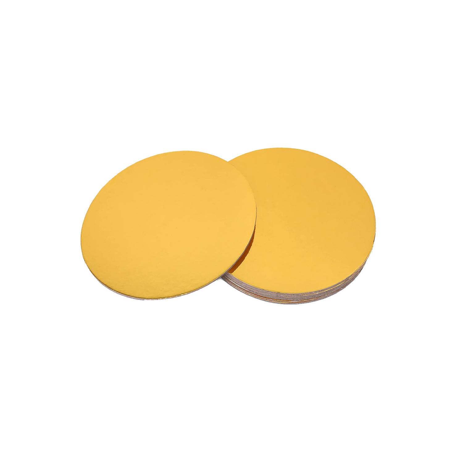 8'' ROUND SMOOTH GOLD CAKE BOARD