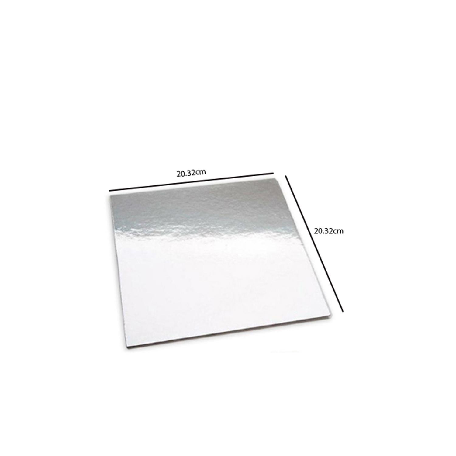 8'' SQUARE SILVER CAKE BOARD