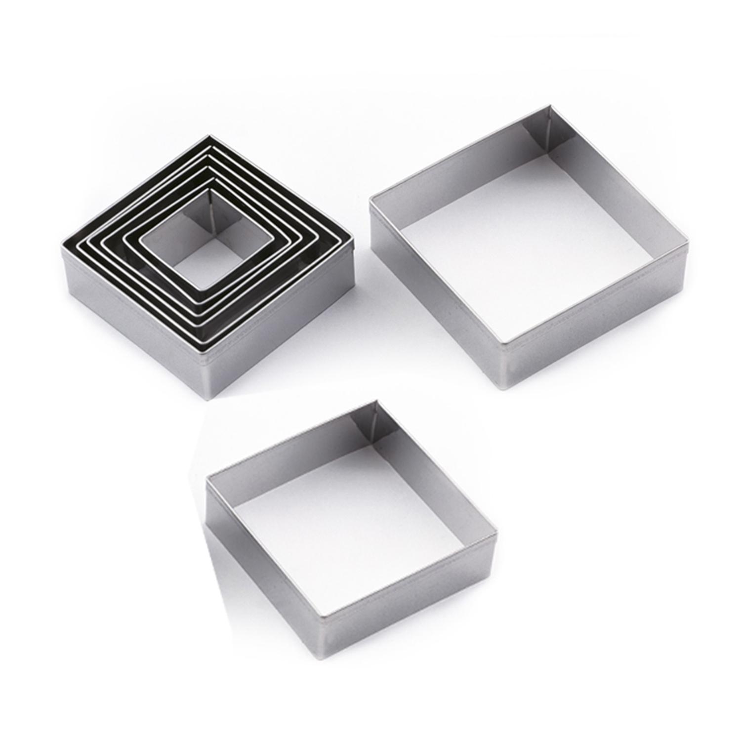 8PCS METALLIC SQUARE CUTTER SET