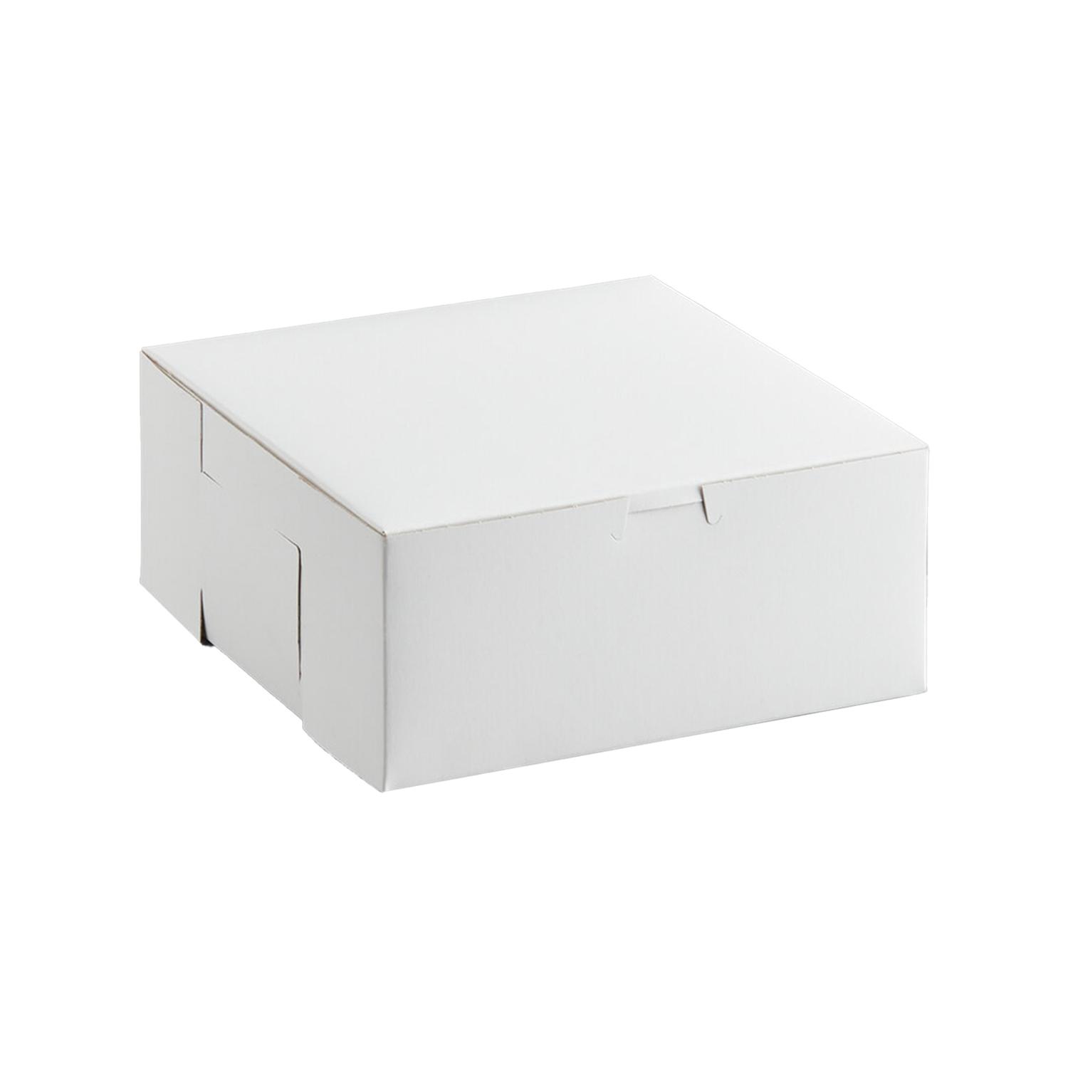 9'' X 9'' X 4'' WHITE CAKE BOX