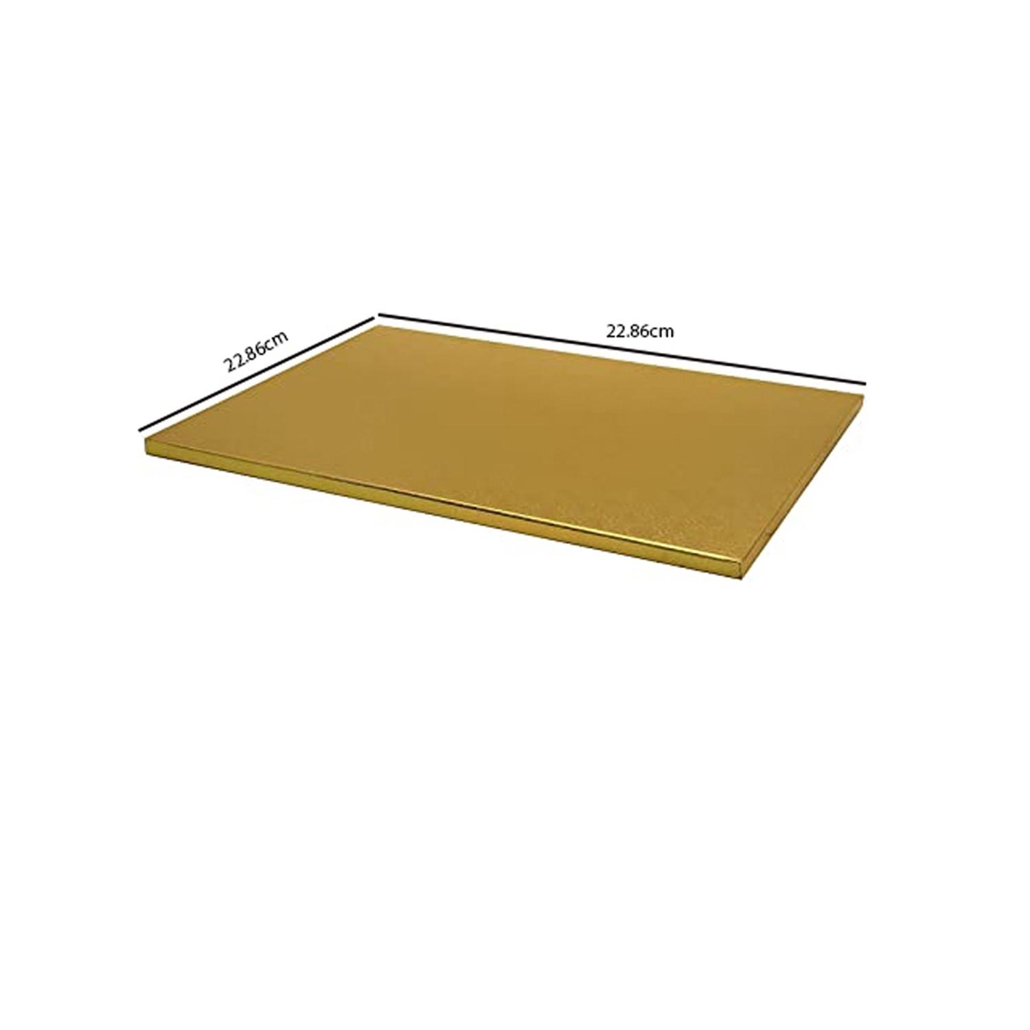 9'' SQUARE SMOOTH GOLD CAKE BOARD