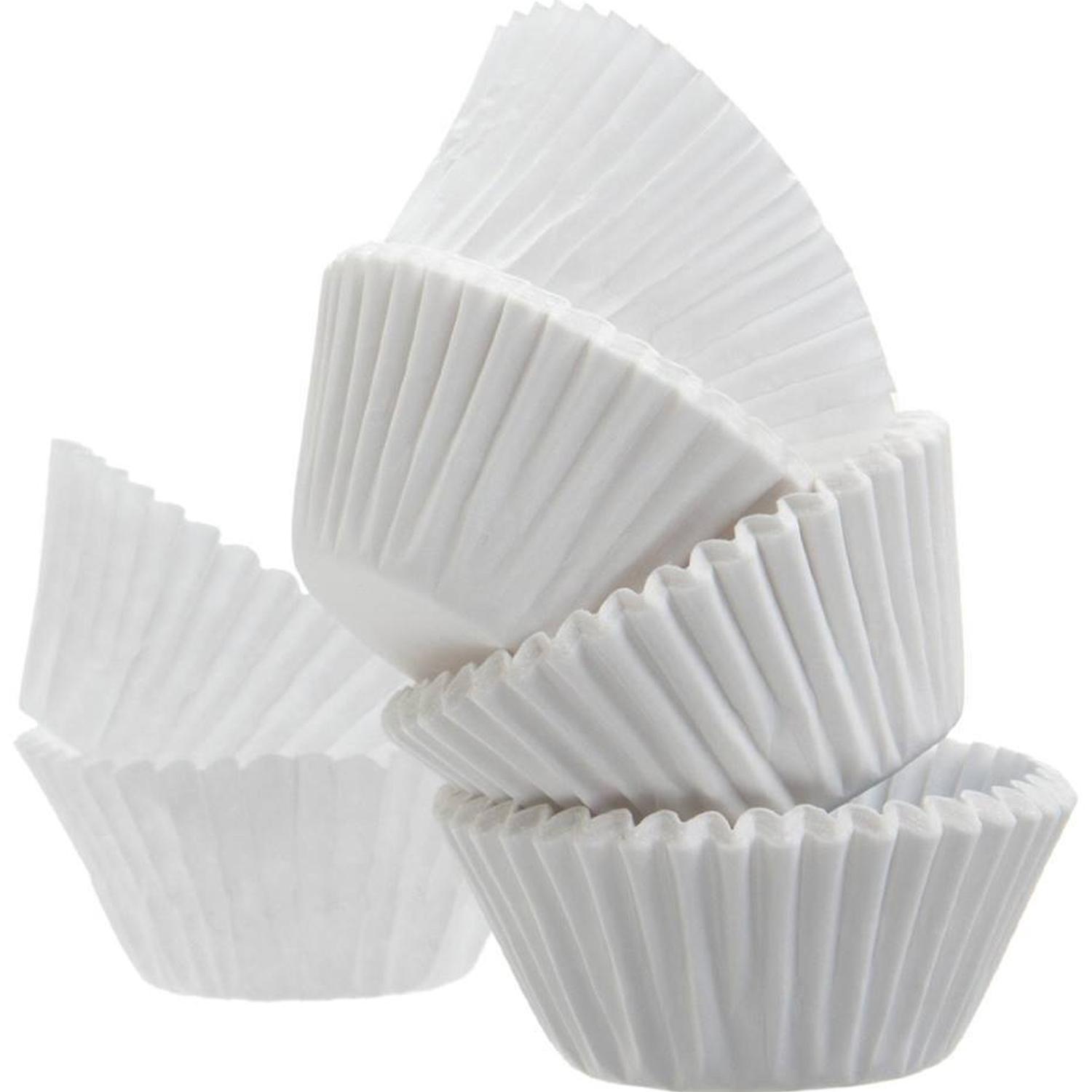 95MM WHITE CUPCAKE CASES 100PCS