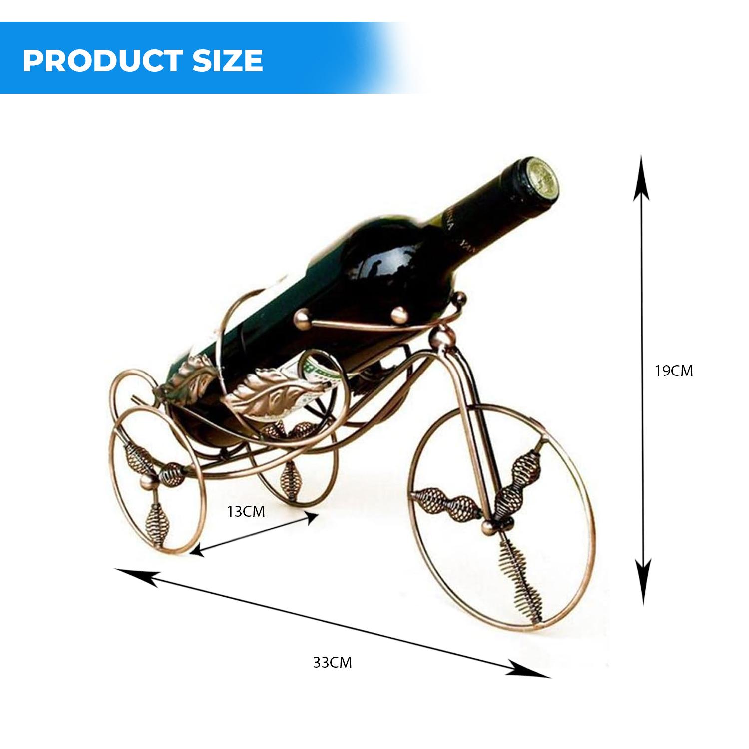 BICYCLE WINE HOLDER BRONZE