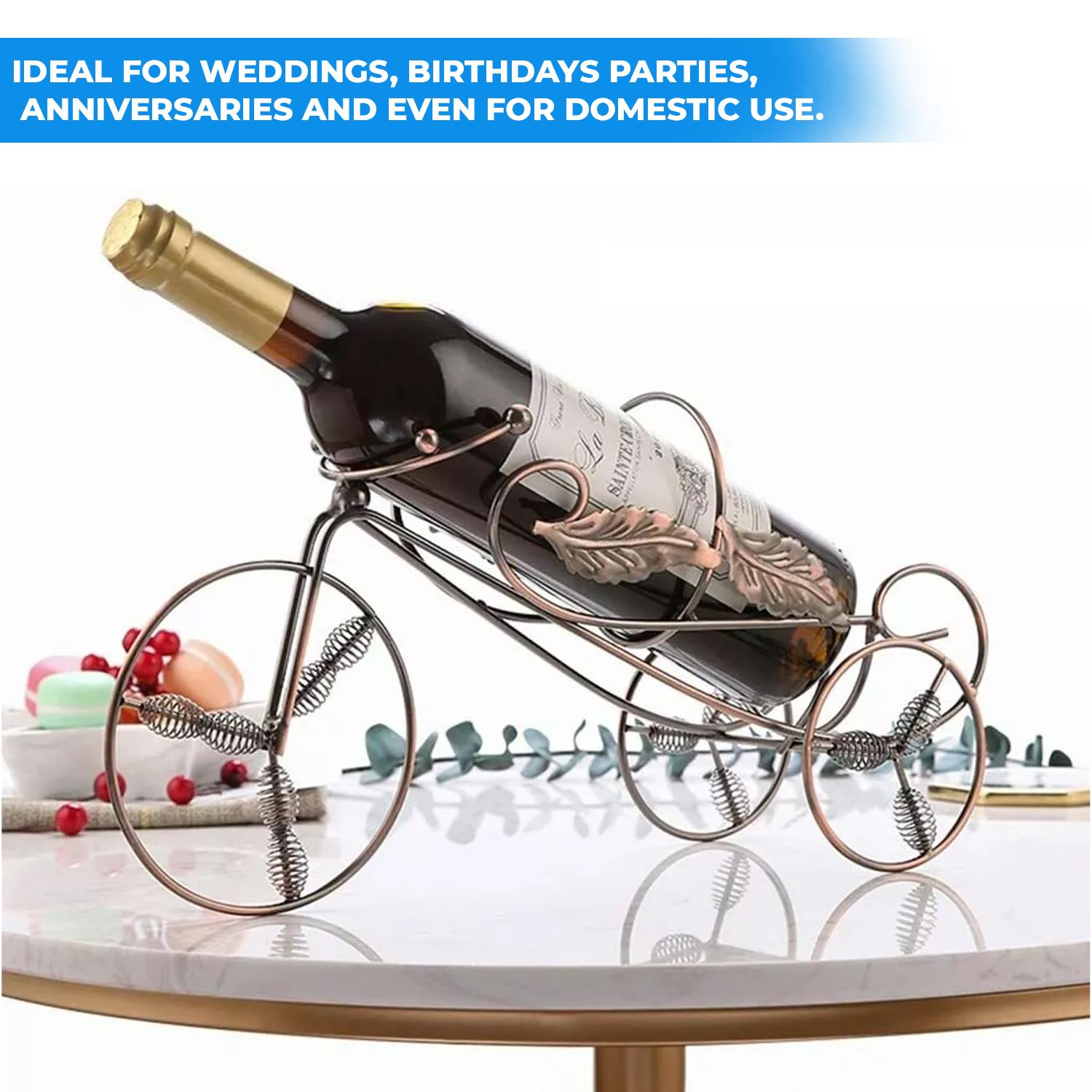BICYCLE WINE HOLDER BRONZE