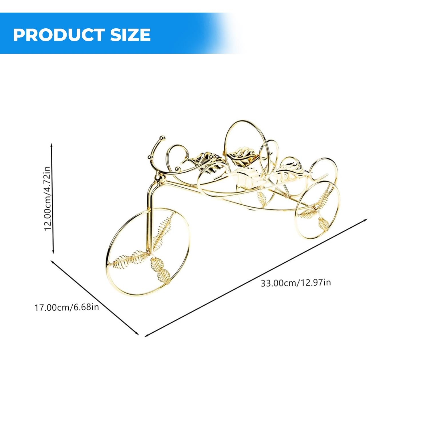 BICYCLE WINE HOLDER GOLD