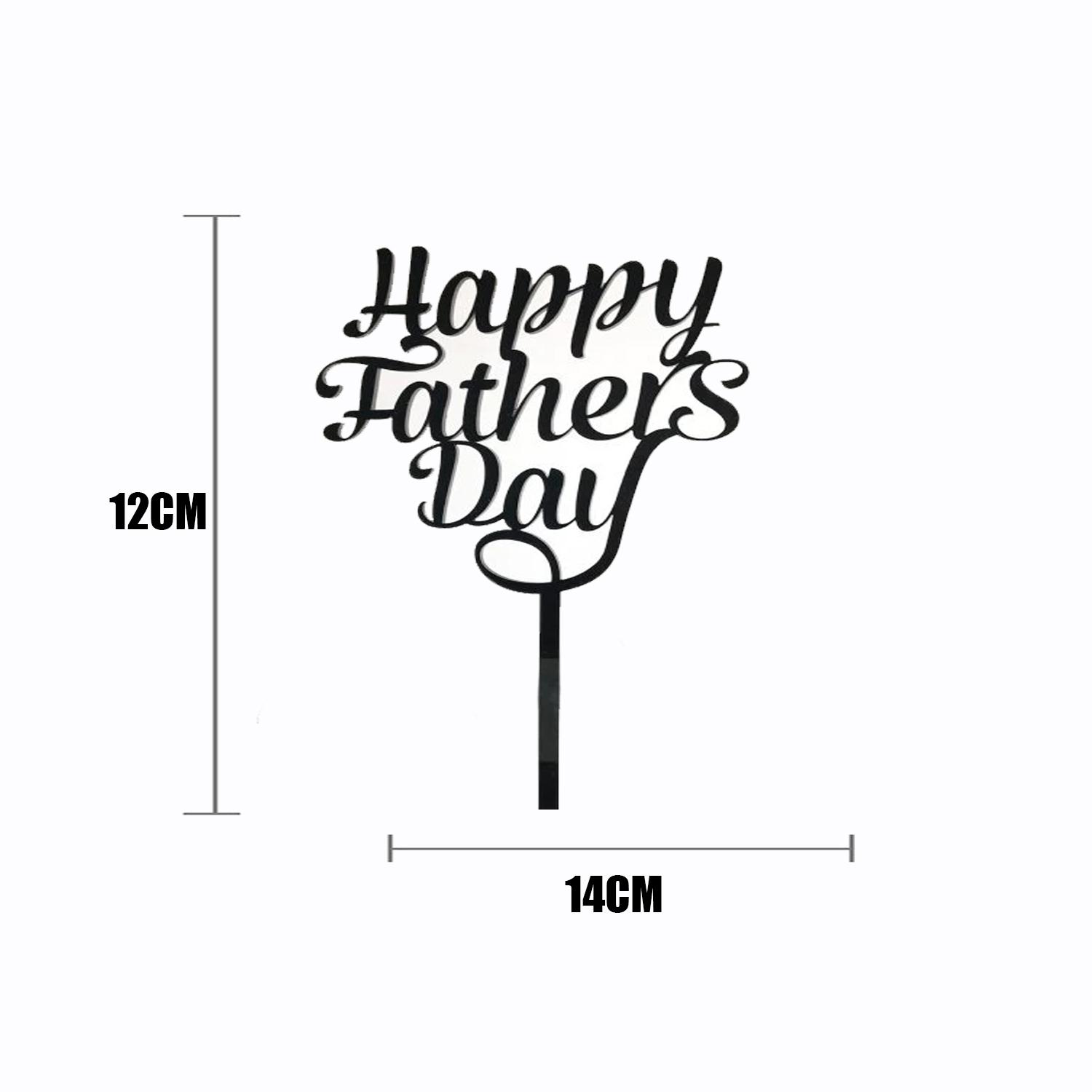 BLACK ACRYLIC FATHERS DAY TOPPER NO 01