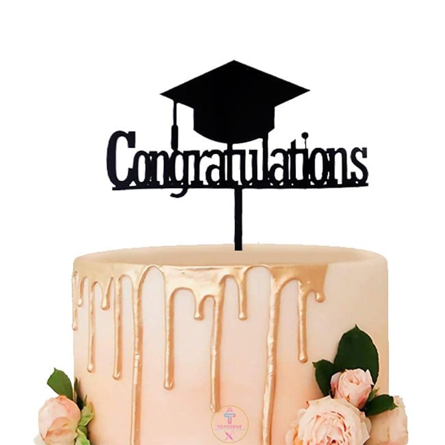 BLACK ACRYLIC GRADUATION TOPPER MINI