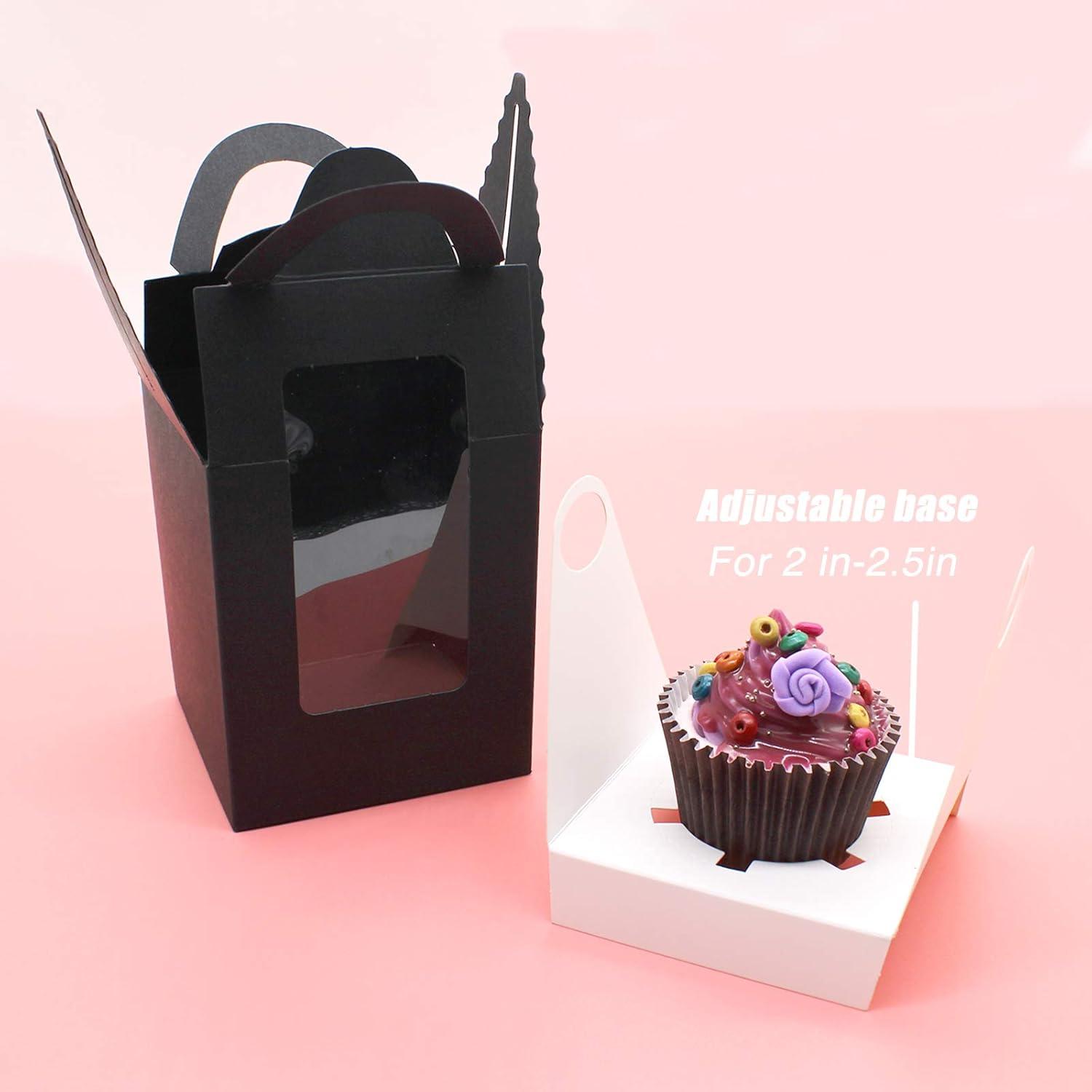 BLACK CUPCAKE BOX