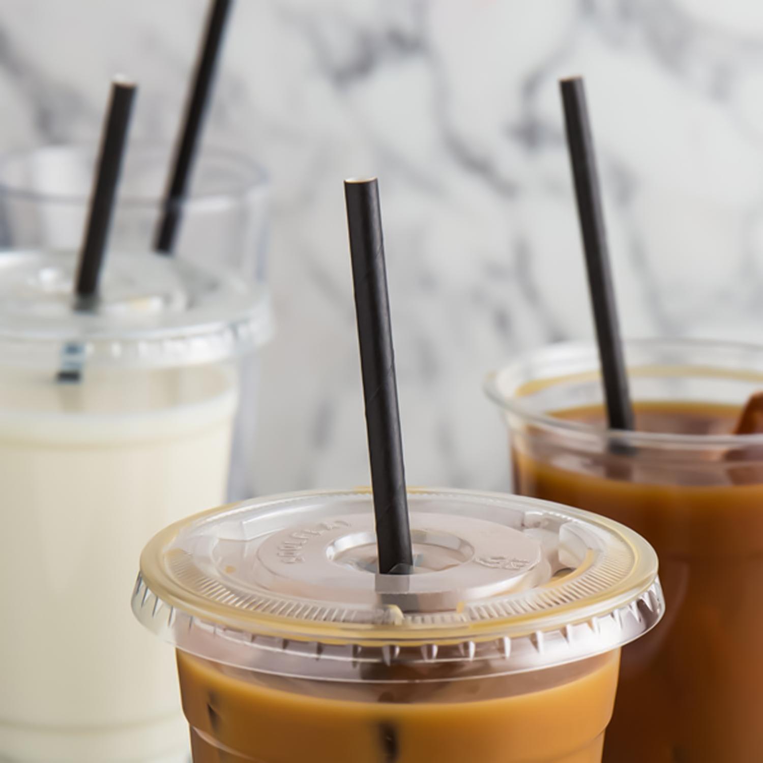 BLACK PAPER STRAWS 100PCS
