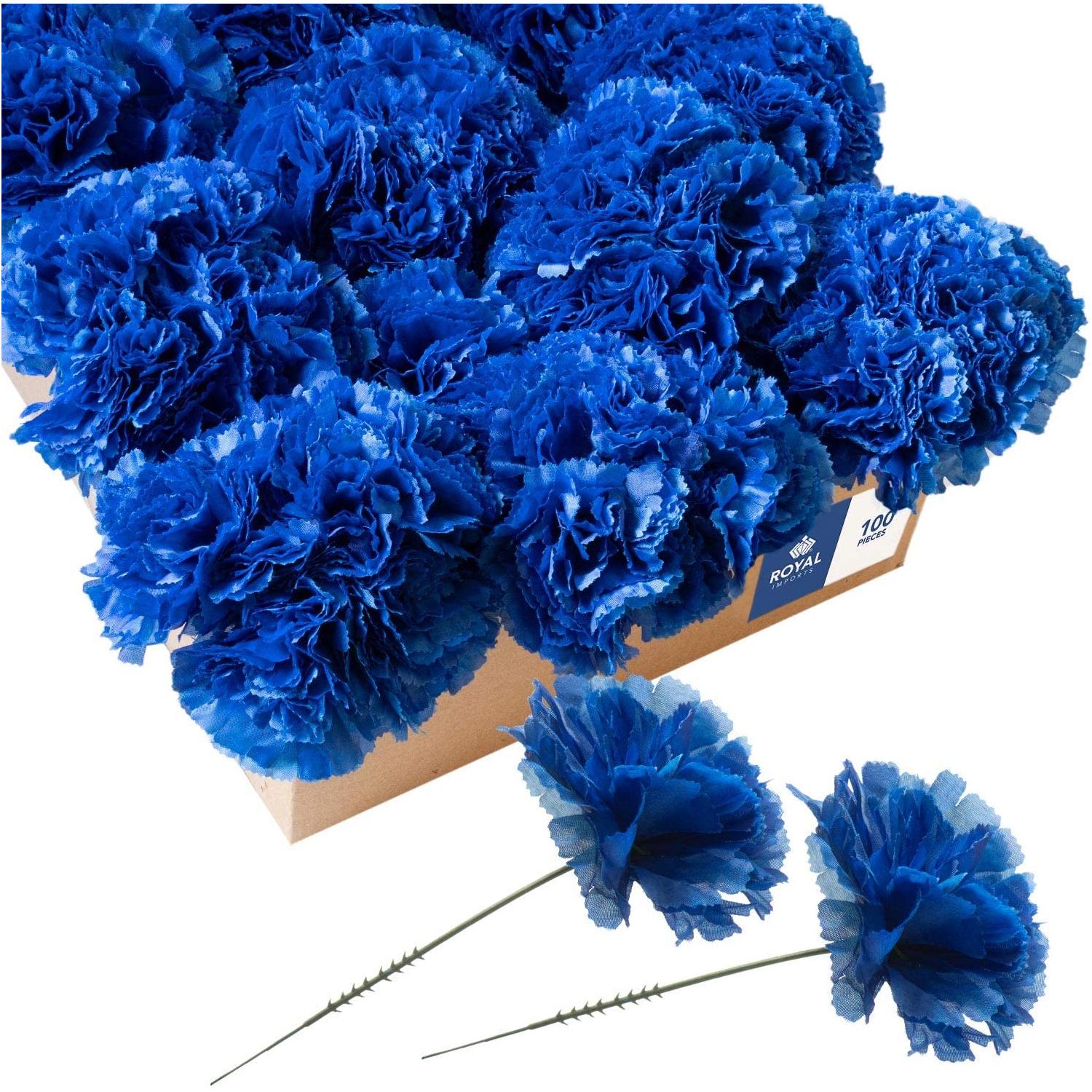BLUE CARNATION ARTIFICIAL FLOWER 5CM