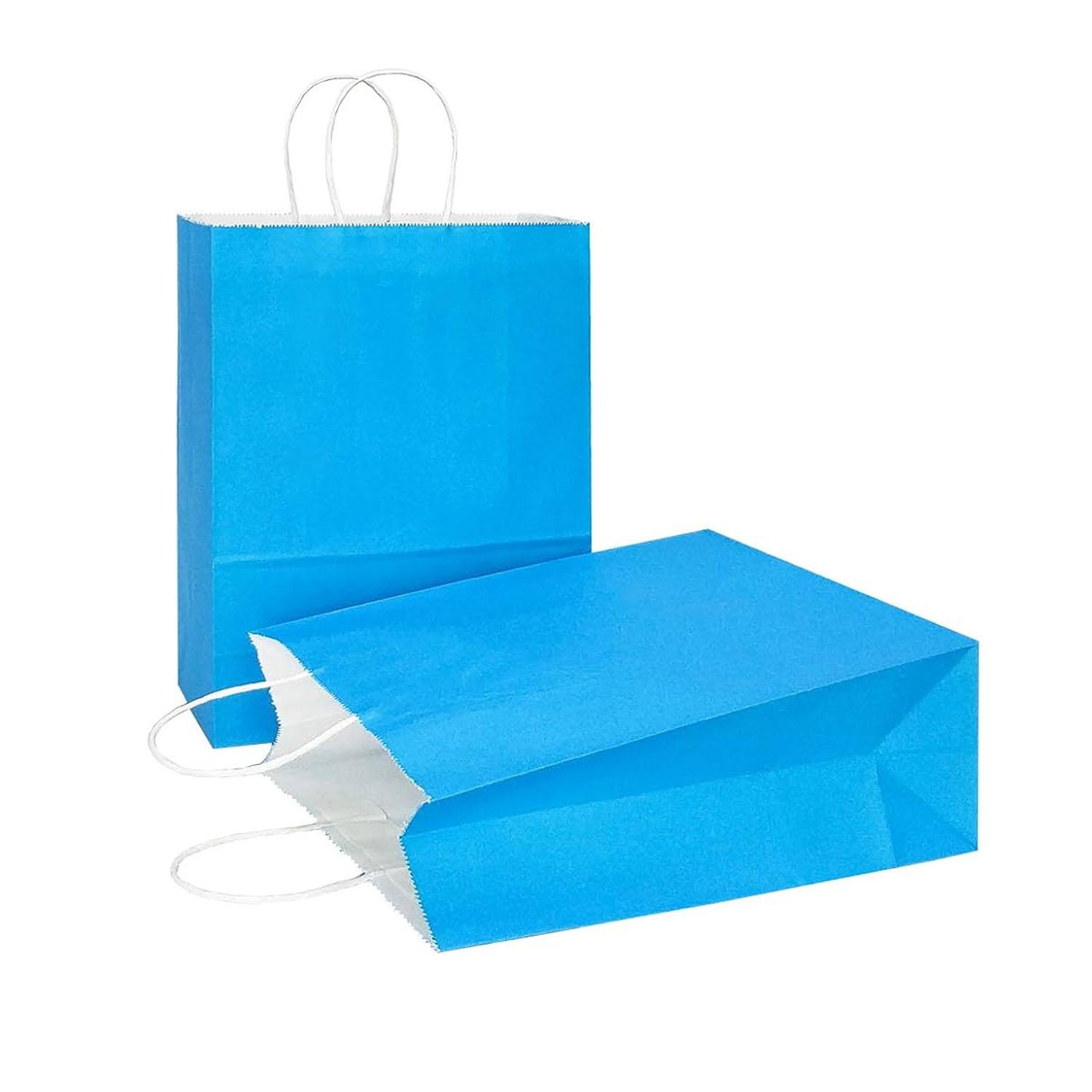 BLUE GIFT BAG 21CM BY 16CM BY 8CM