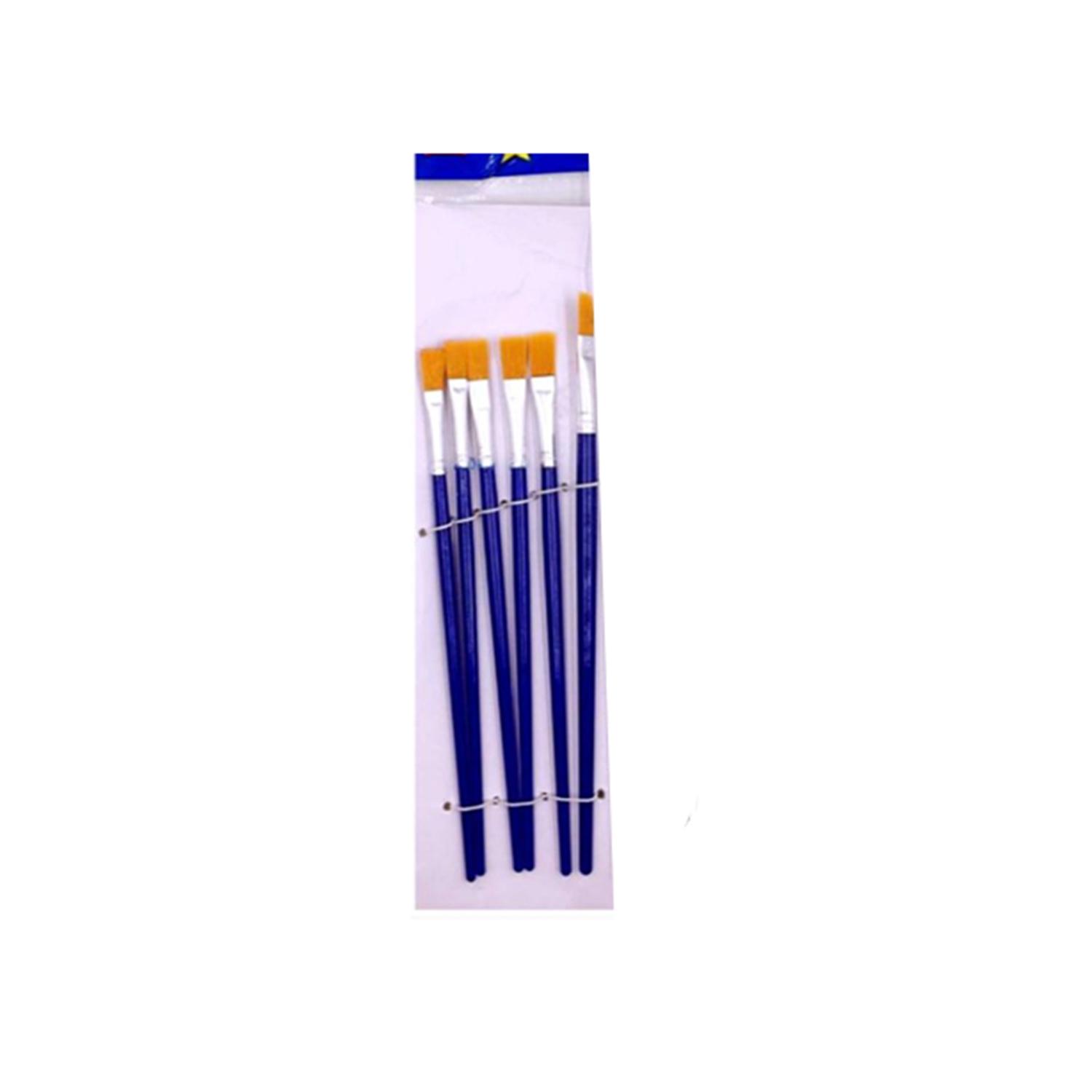 BLUE PAINTING BRUSHES 6 PIECES