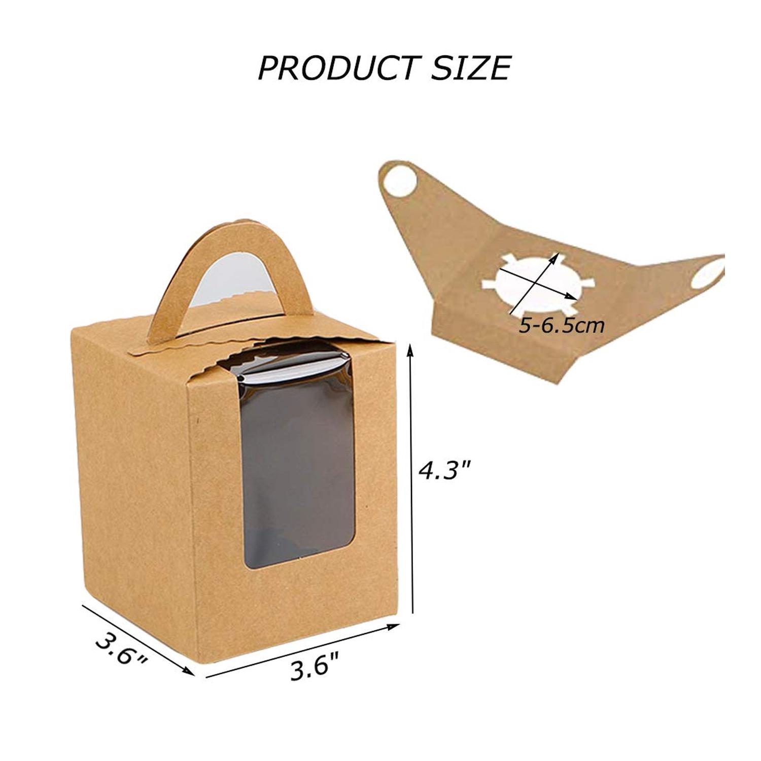 BROWN CUPCAKE BOX
