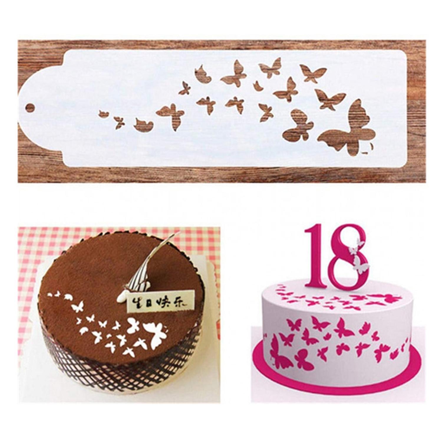 BUTTERFLY CAKE STENCIL