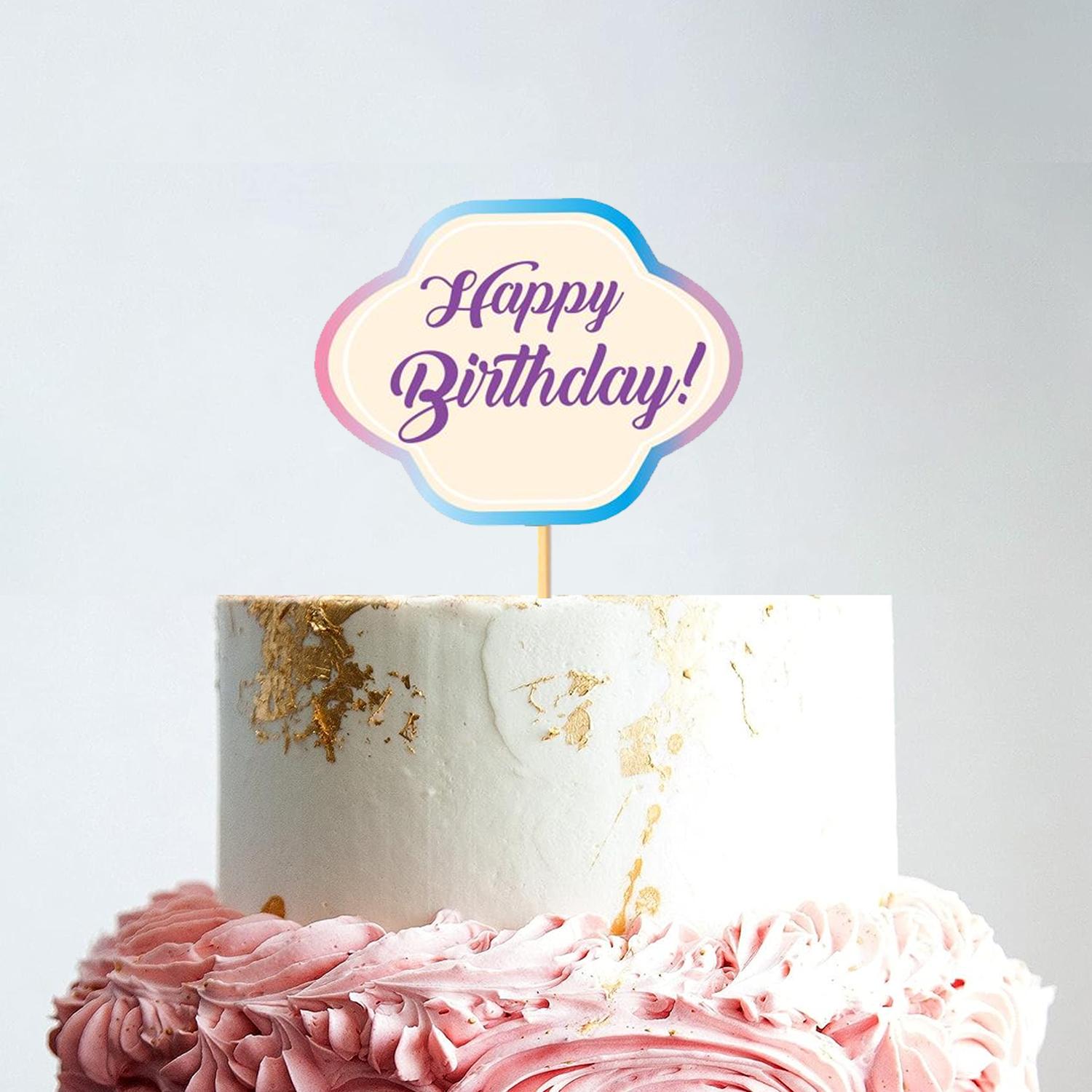 CARDSTOCK HAPPY BIRTHDAY PAPER TOPPER A5