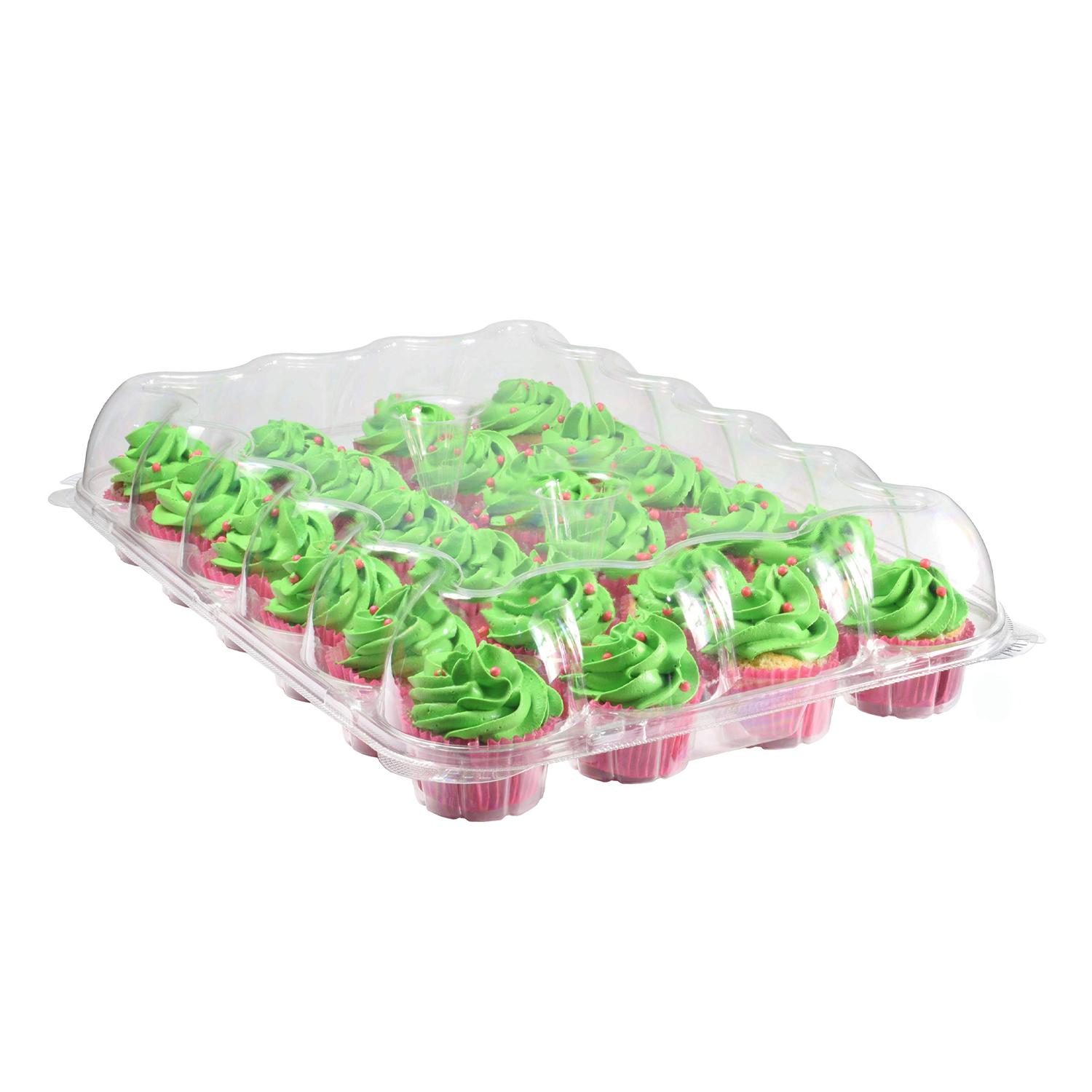 CLEAR PLASTIC CUPCAKE CONTAINER 24 CUP 110MM