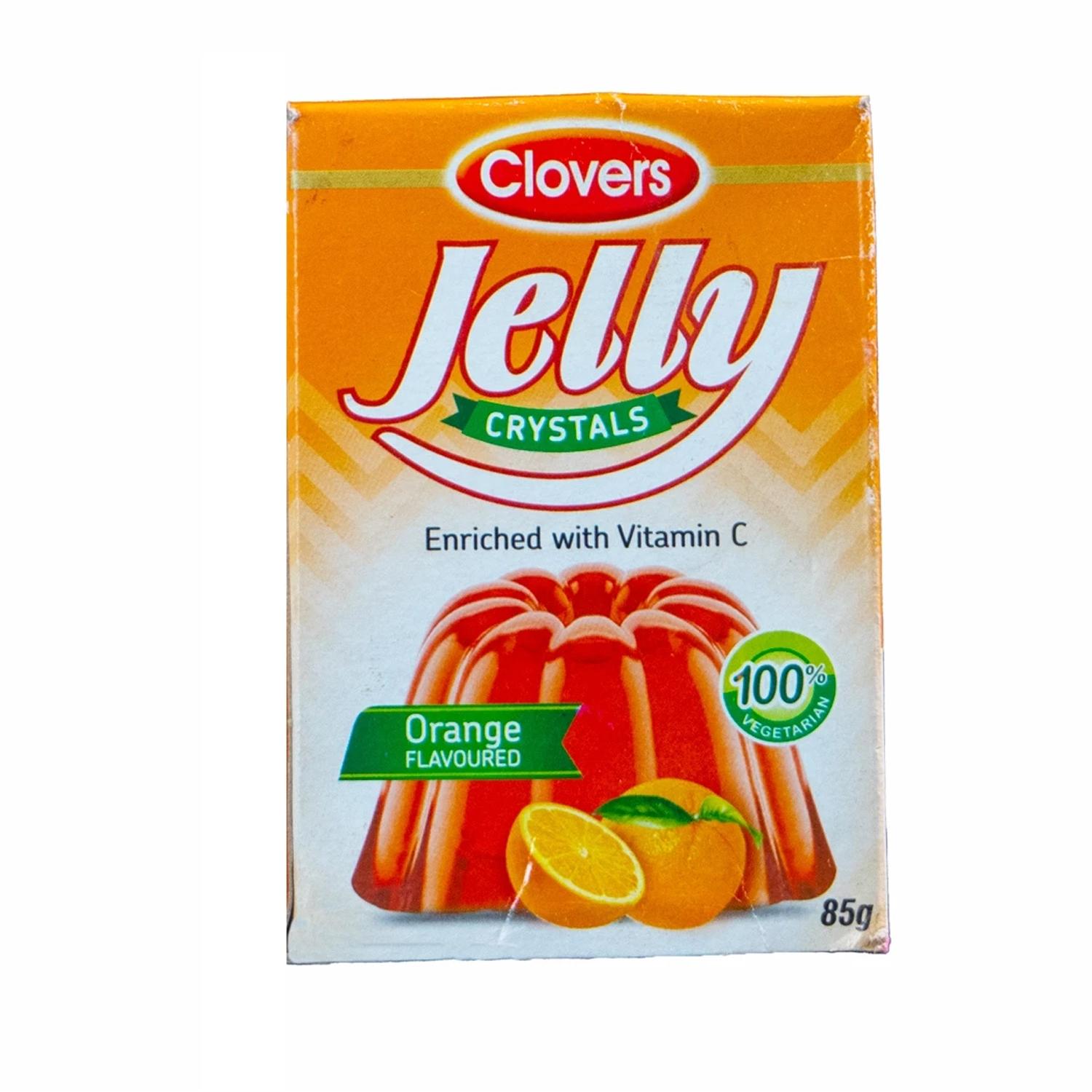 CLOVERS JELLY CRYSTALS ORANGE 85GMS