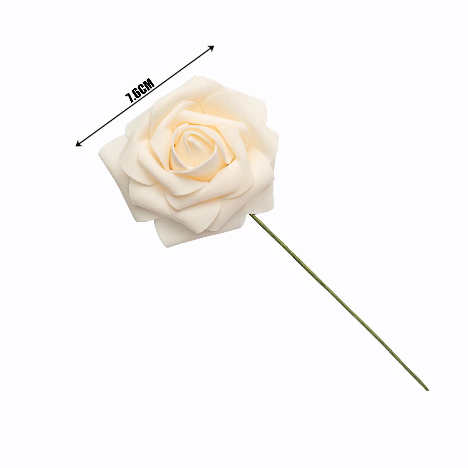 CREAM ARTIFICIAL ROSE FLOWER
