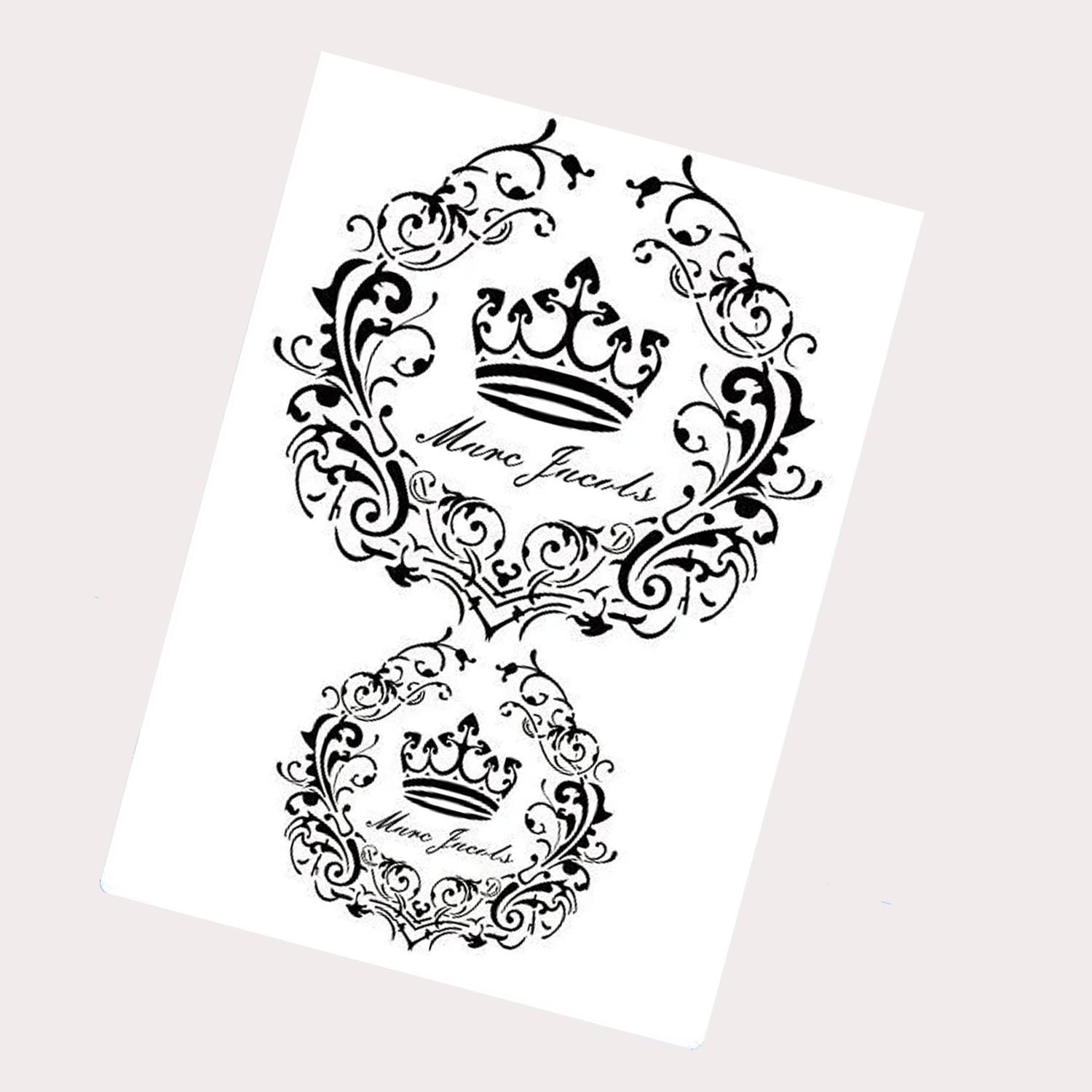 CROWN WITH MONOGRAM STENCIL