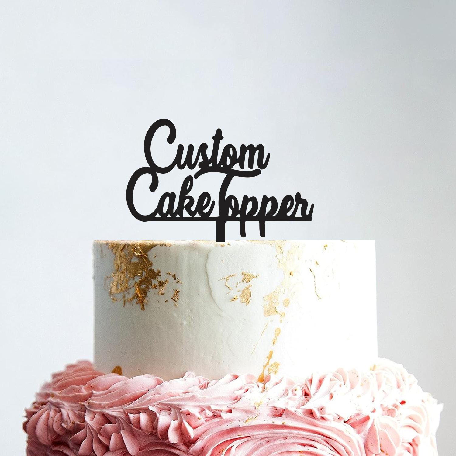 CUSTOMIZED BLACK ACRYLIC TOPPER 14CM X20CM