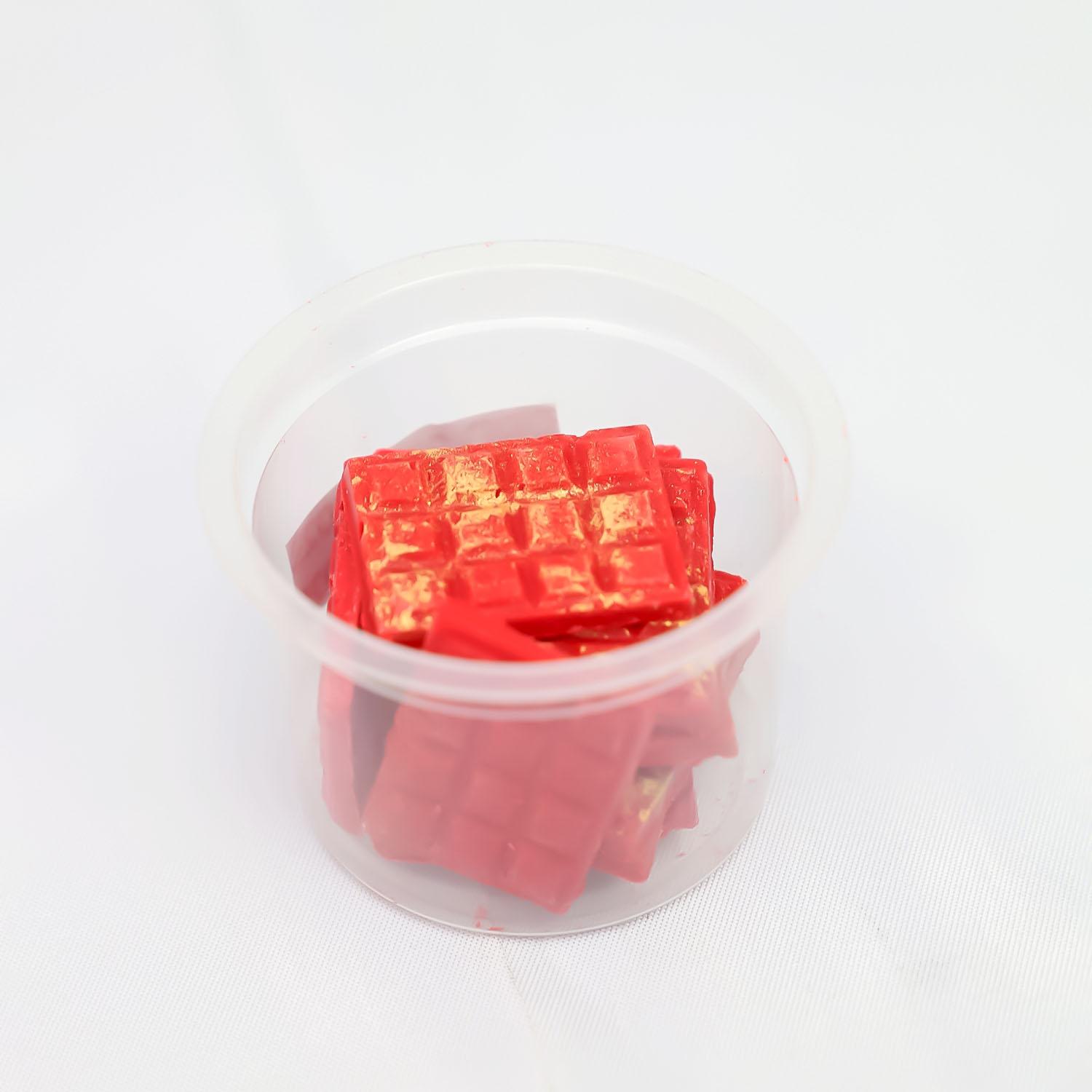 EDIBLE RED MINI CHOCOLATE BARS 50GMS